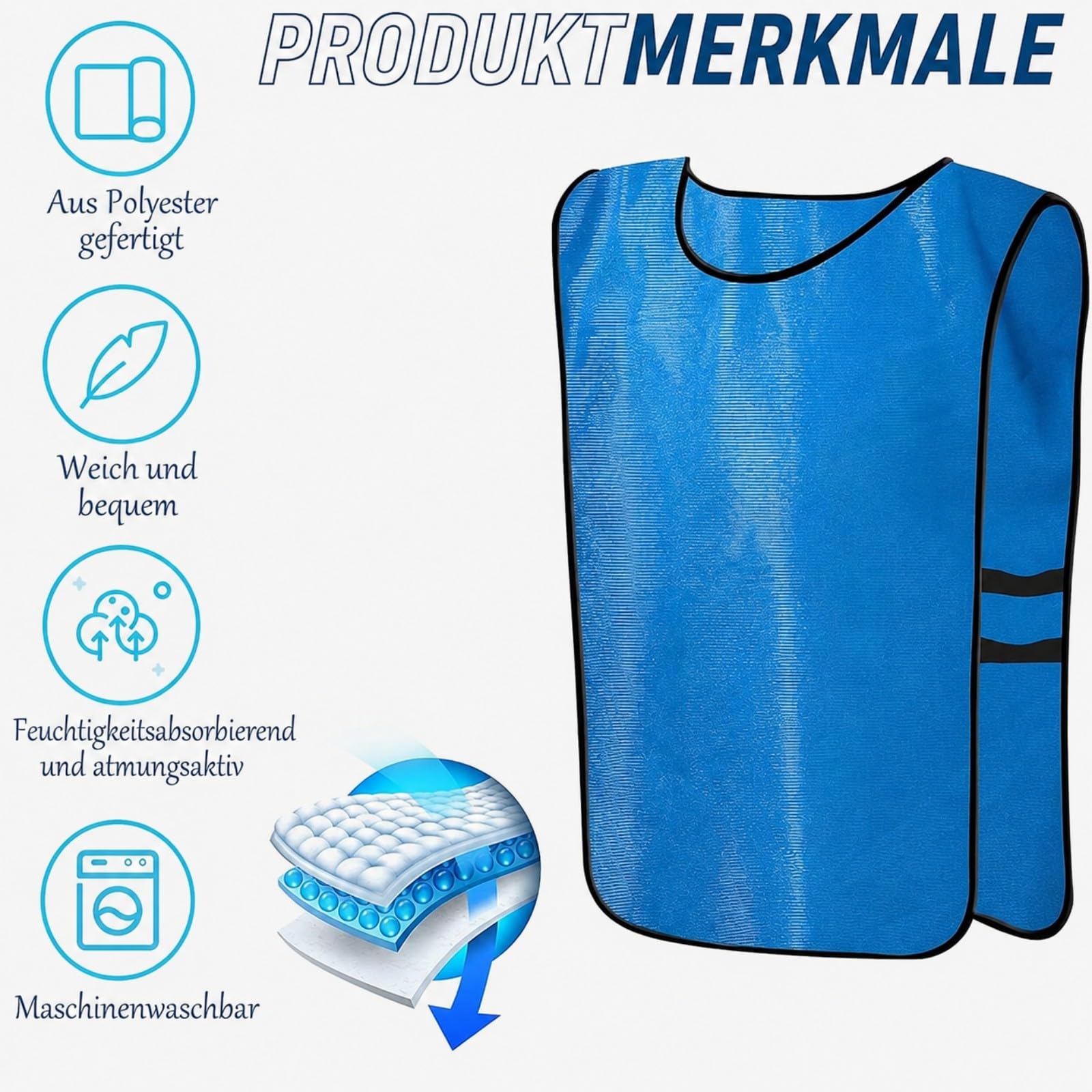 24er Pack Scrimmage-Trainingswesten, Fussball Leibchen, Trainingsleibchen, Team-Übungswesten, Übungstrikots, sportliche Pinnies für Jugendliche