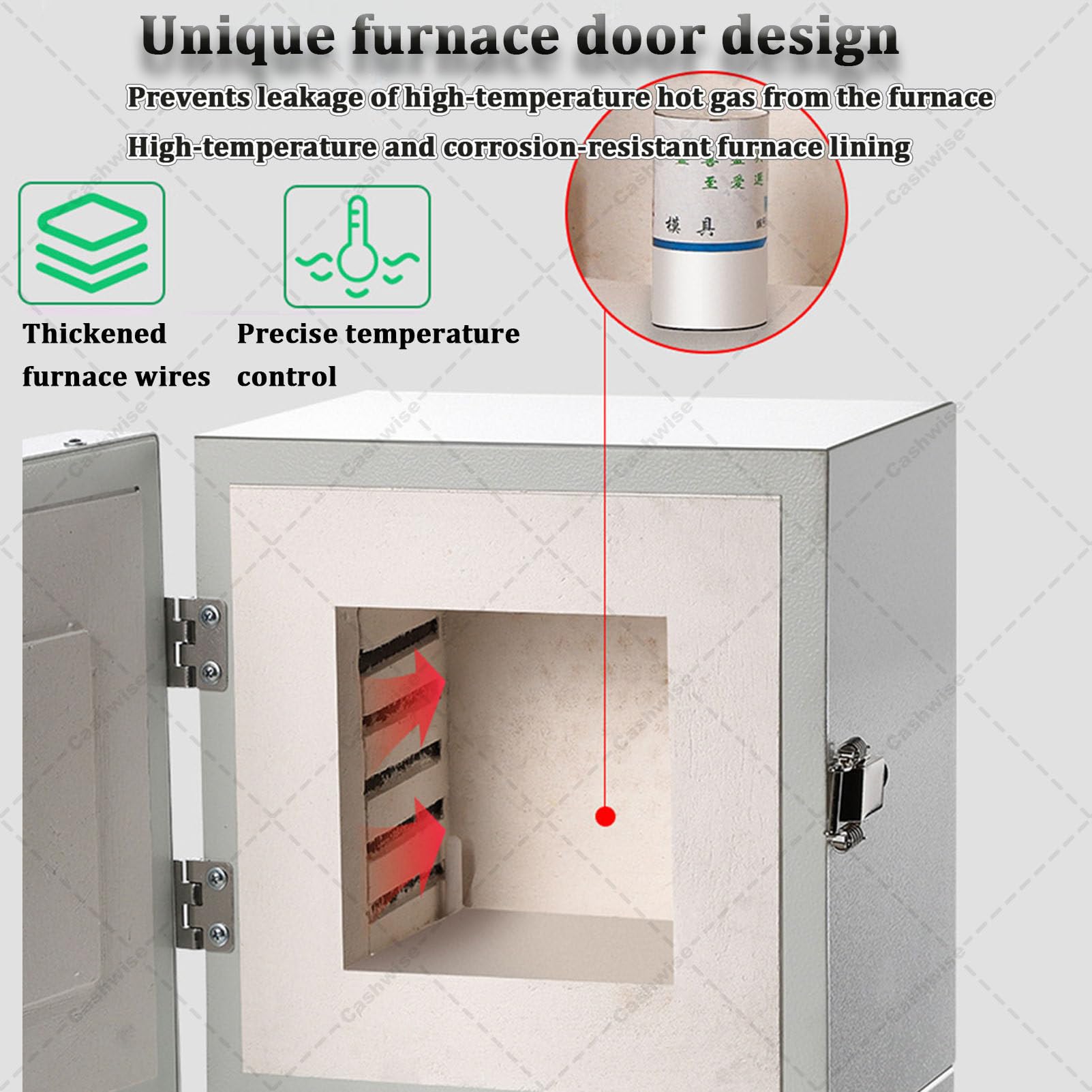 Piec do spiekania elektrycznego, piec muflowy odporny na wysoką temperaturę, zamknięty piec laboratoryjny, inteligentny piec laboratoryjny/do obróbki biżuterii o maksymalnej temperaturze 1150 ℃