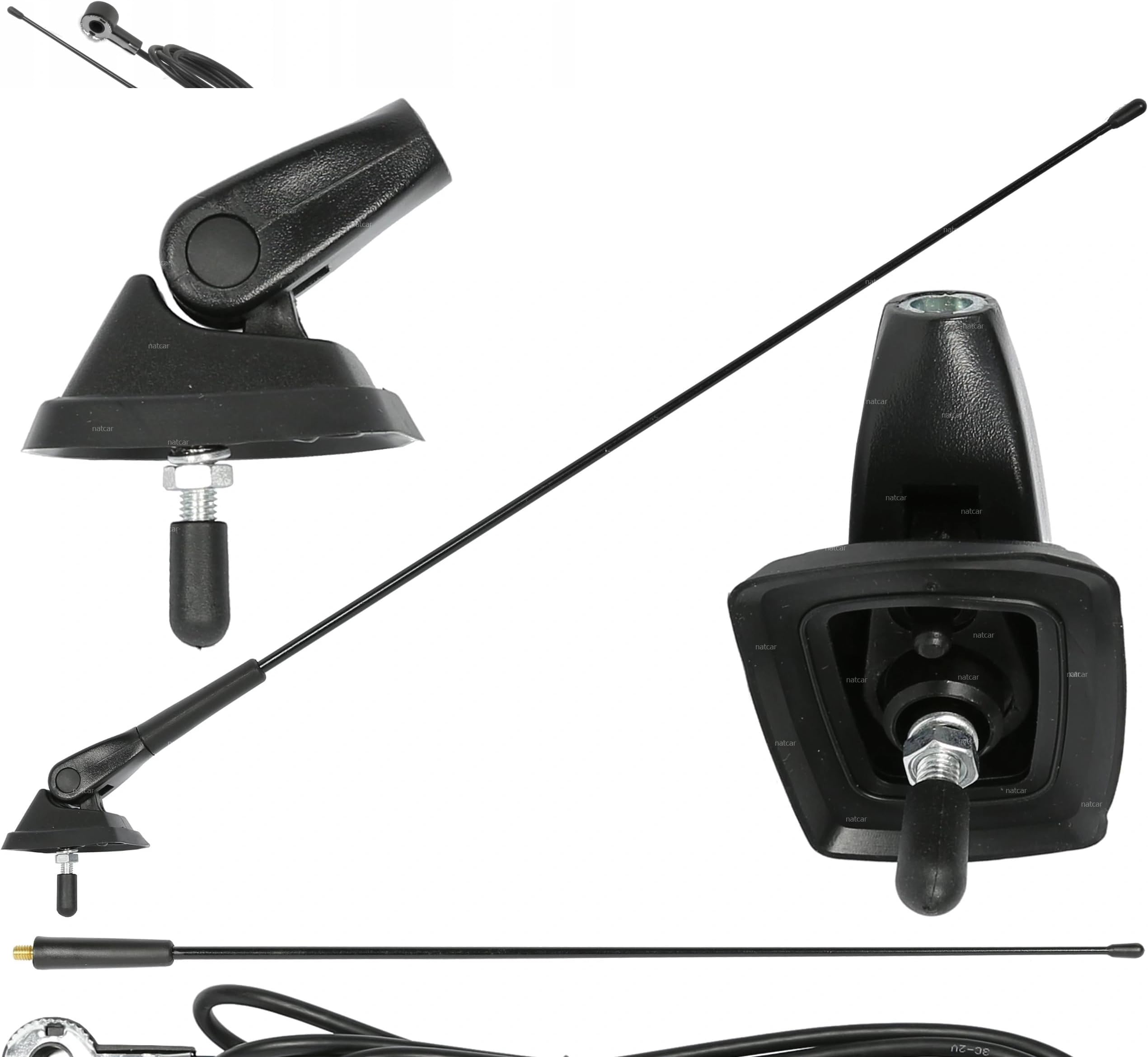 Antenne FM AM Voiture Antenne Radio Caoutchouc Pour Peugeot | Remplacement FM/AM | 205, 206, 306, 307, 309, 406, 806 Mât Remplacement Caoutchouc