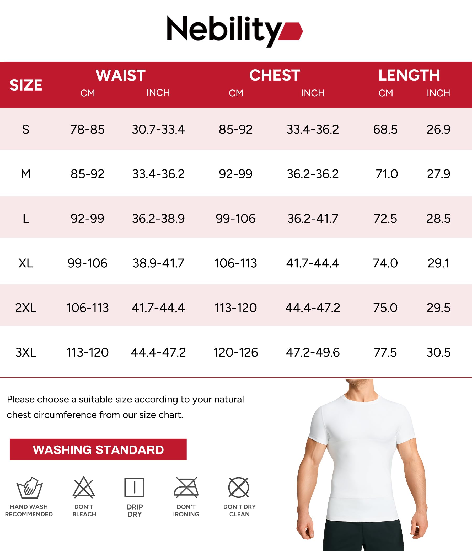 Nebility Maillot de Corps Homme Compression T-Shirt Peau Respirant Ventre Plat Soutien Abdominal Anti-Transpirant à Séchage Rapide