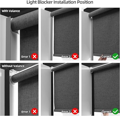 Miniatura 6 de Bloqueadores de luz de PVC, bloqueadores de luz opacos, pistas laterales para persianas y persianas, tiras de bloqueo de luz para oscurecer la