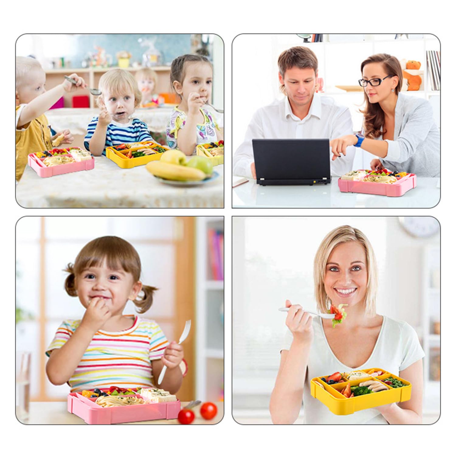 Bugucat scatola per il pranzo dei bambini con 5 scomparti