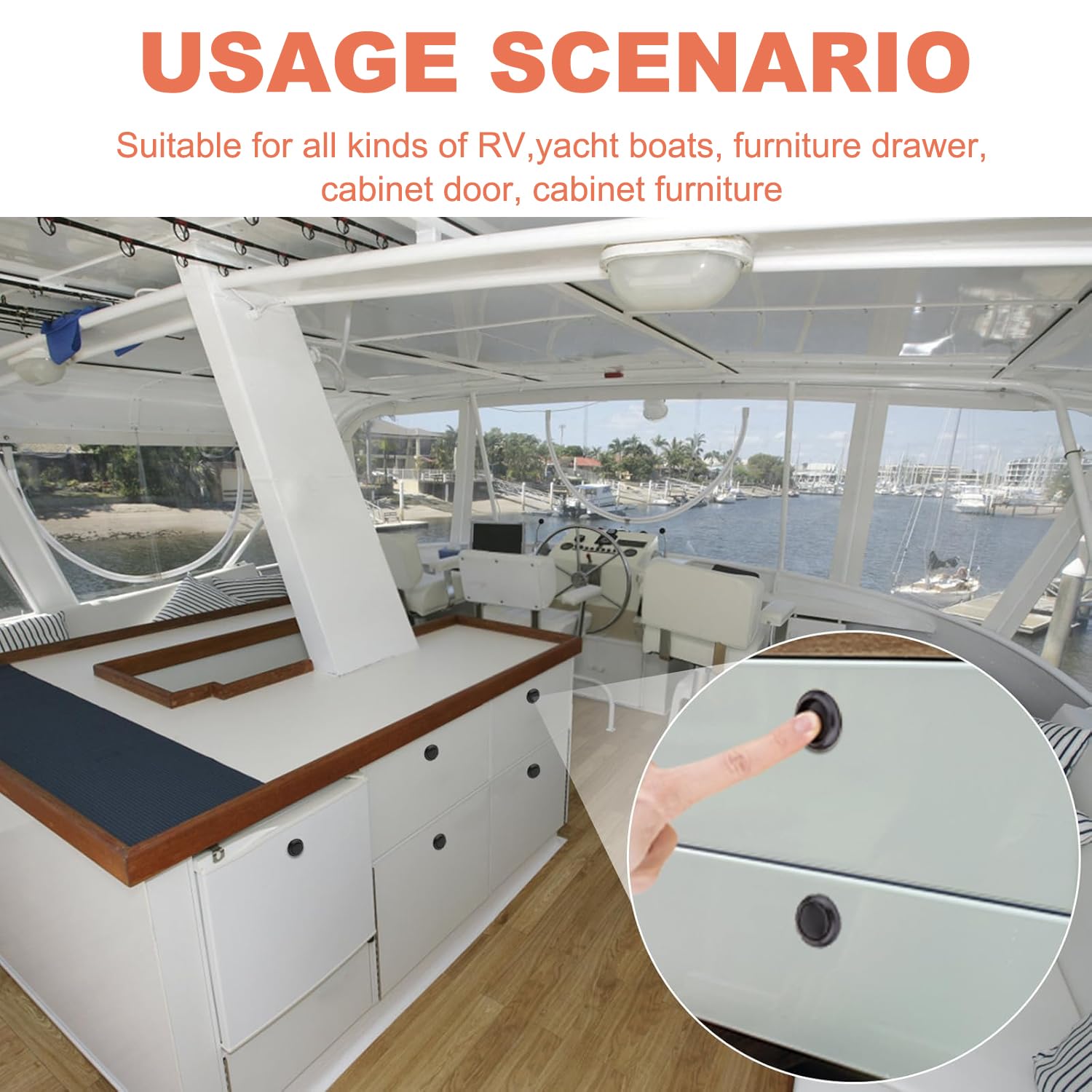 10 Pièces Serrures de Camping Car, Verrou Porte, Bouton Poussoir en Métal Serrure de Porte, Serrure de Meuble, Serrure pour Motorhome Caravan Van RV Camper, Noir
