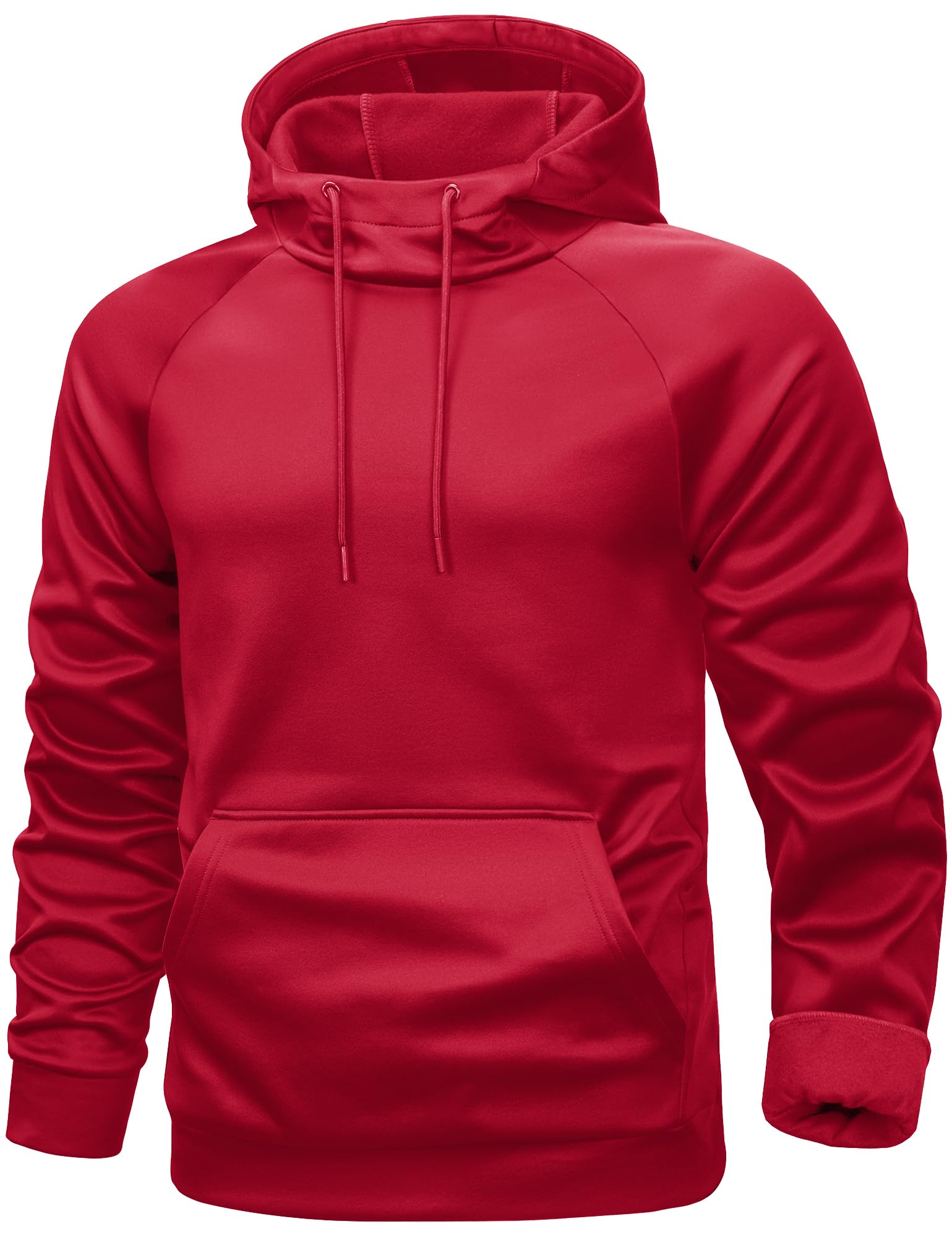 Mens Hoodies Fleece Lined Casual Athletic Sweatshirts Pullover with Kangaroo Pocket