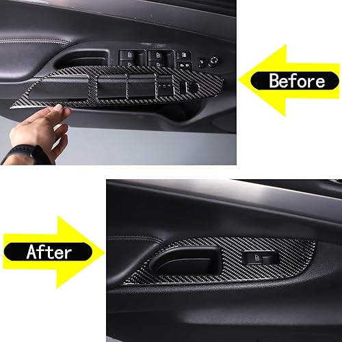 Miniatura 3 de Cubierta de panel de cambio de marchas compatible con Infiniti G37 2008-2013 G35 2007-08 G25 2011 2012 Q60 2014 2015, fibra de carbono suave,