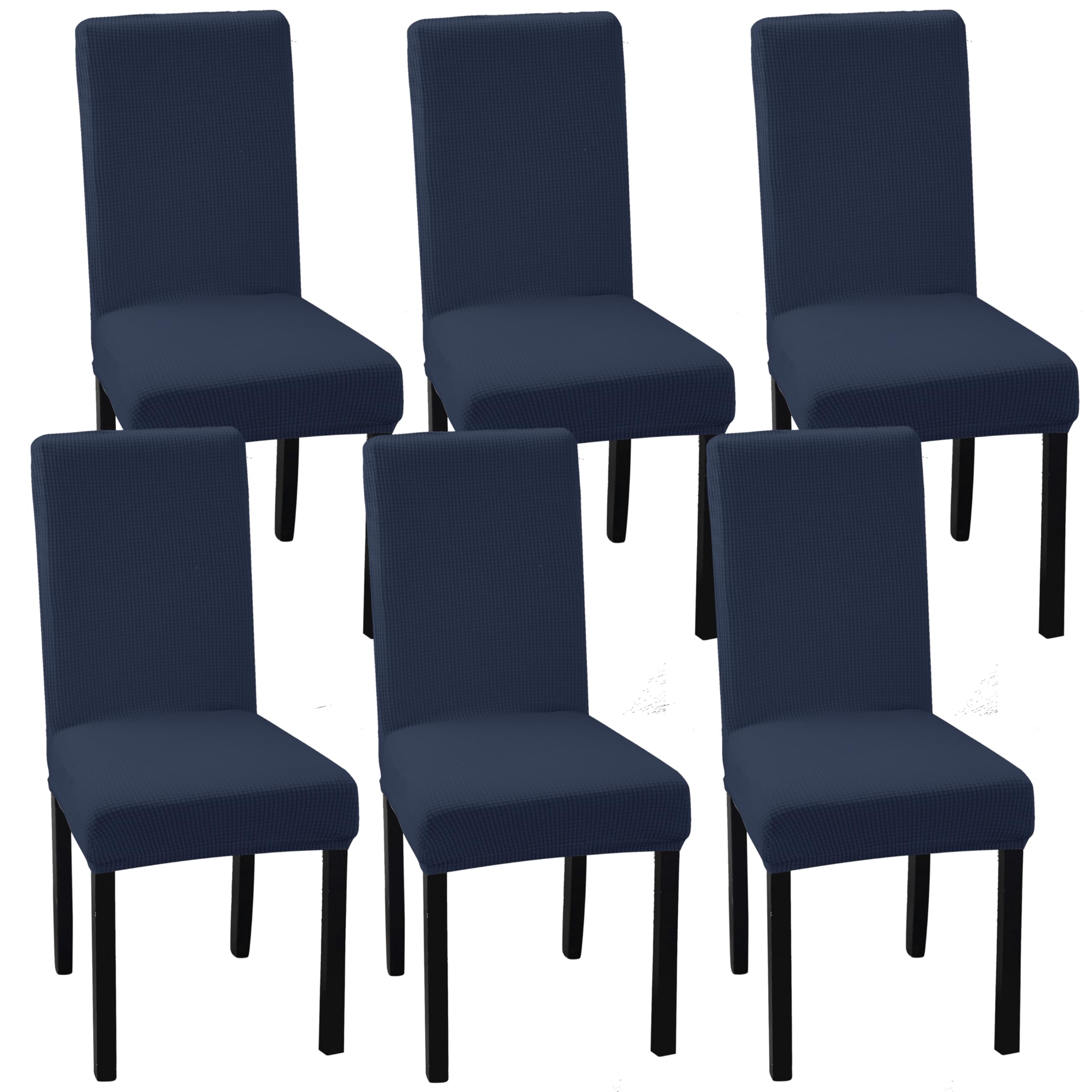 Ocves Chair Covers for Dining Room Set of 4 or 6, Stretch Dining Chair Slipcover Covers, Removable Washable Chair Covers
