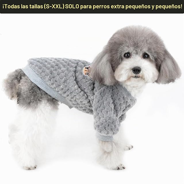 Foto 2 de 8 de ZUNEA Suéter para Perros Pequeños Invierno Cálido Abrigo Jersey Forro Polar Muy Suave Ropa Mascotas Cachorros…