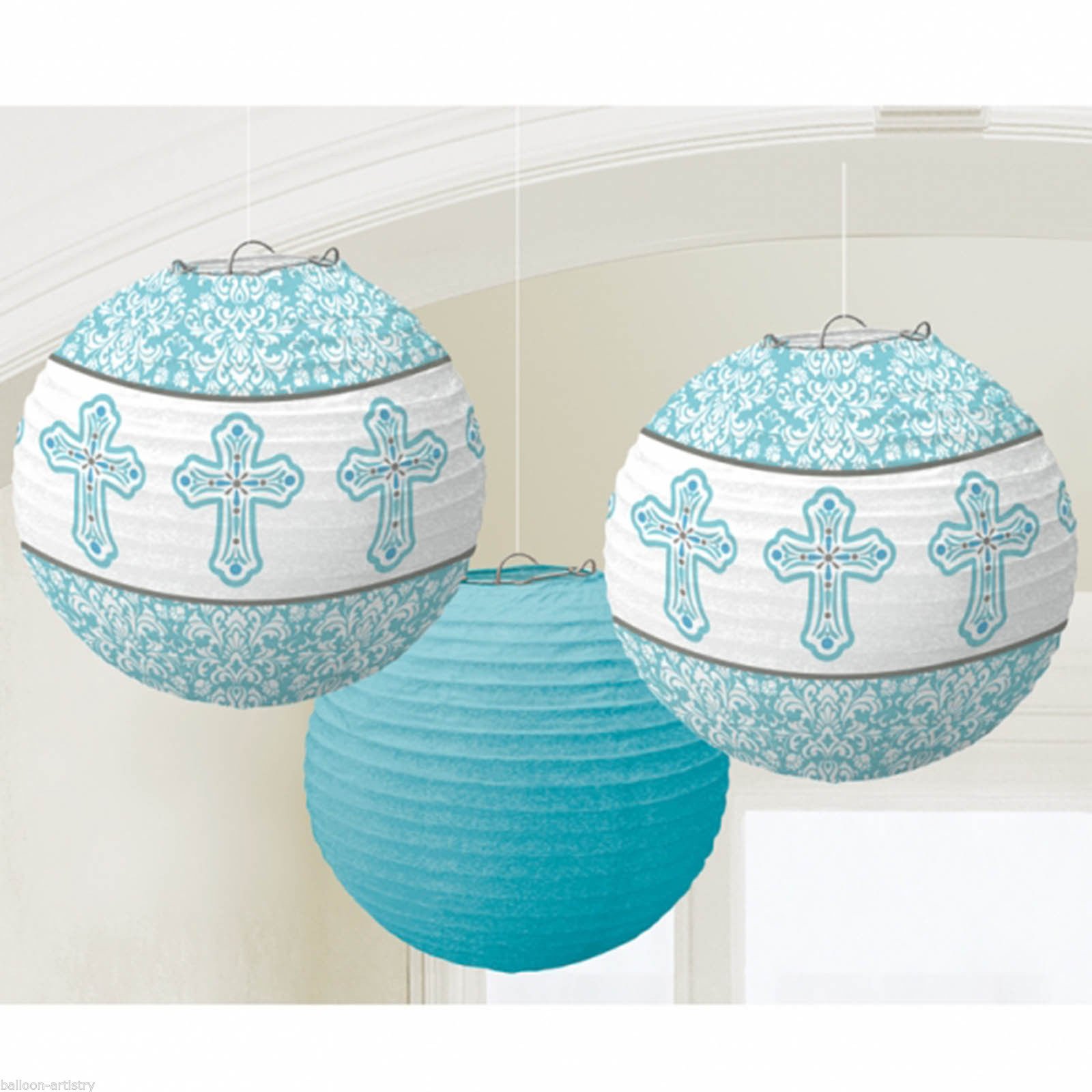 Blue Paper Printed Lanterns /3
