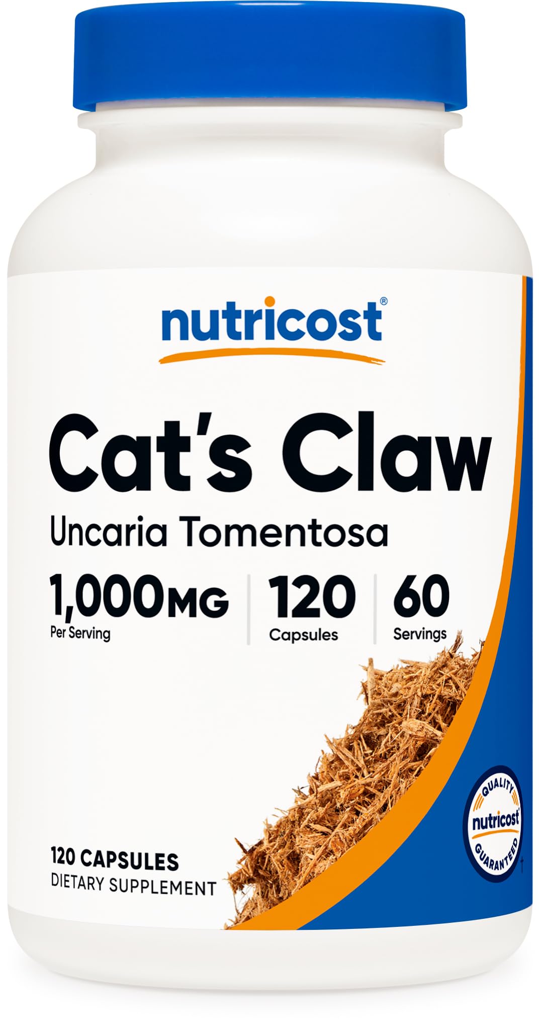 Cat's Claw 1000mg, 120 Capsules - Vegetarian Caps, Non-GMO and Gluten Free, 60 Servings