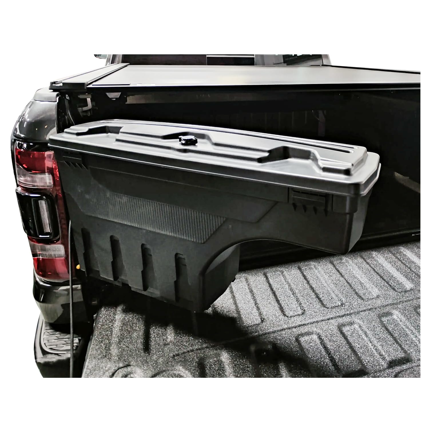 Cassetta portautensili altalena per Ford Ranger 2012-2022 girevole per camion letto organizzatore scatola di immagazzinaggio lato passeggero carico 34,9 kg