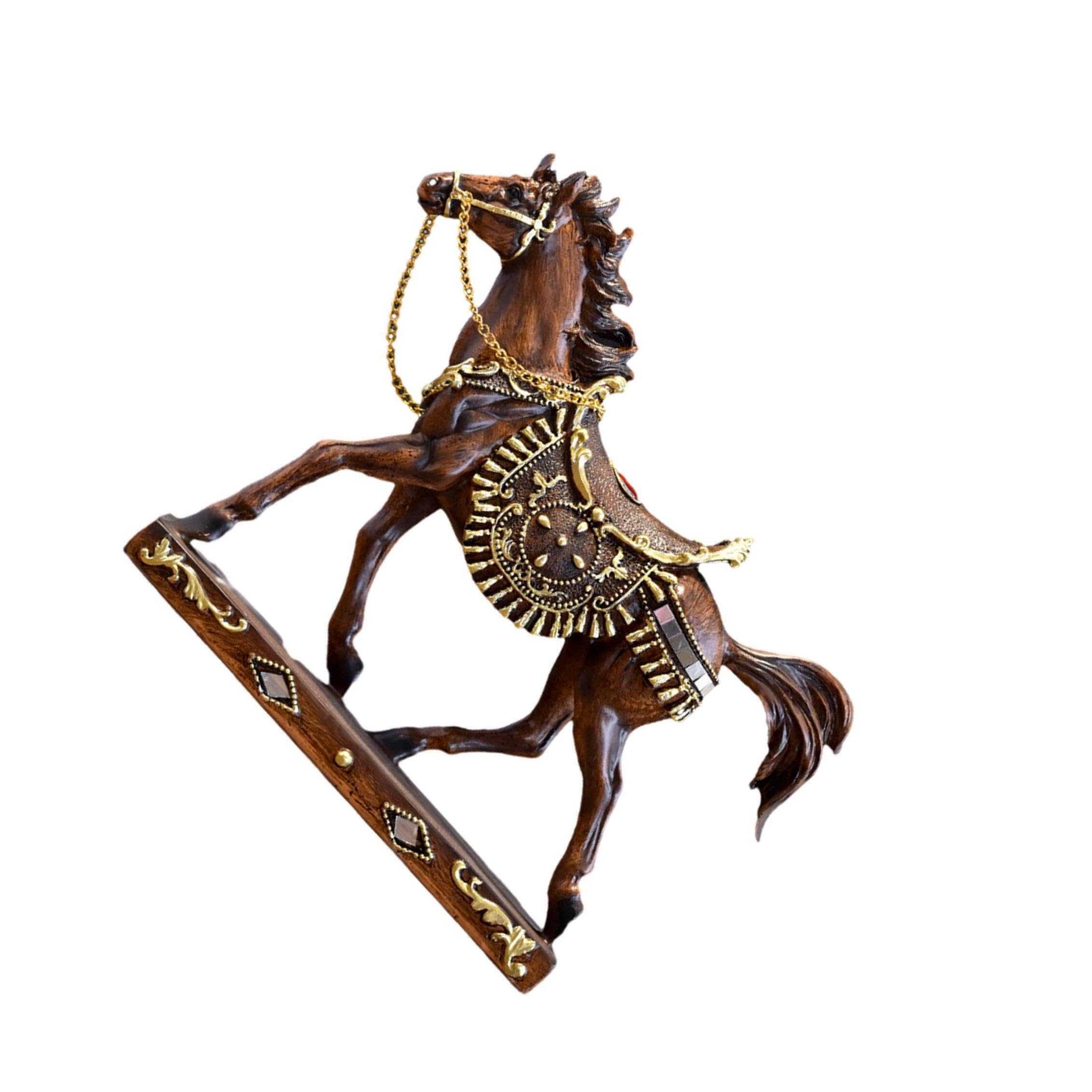 Yixannx Horse Figurine Miniature Horse Figurine Sculpture Collectible Unique Decor Accent For Living Room And Office Spaces Hotel Bedroom Decor Decoration, Style B