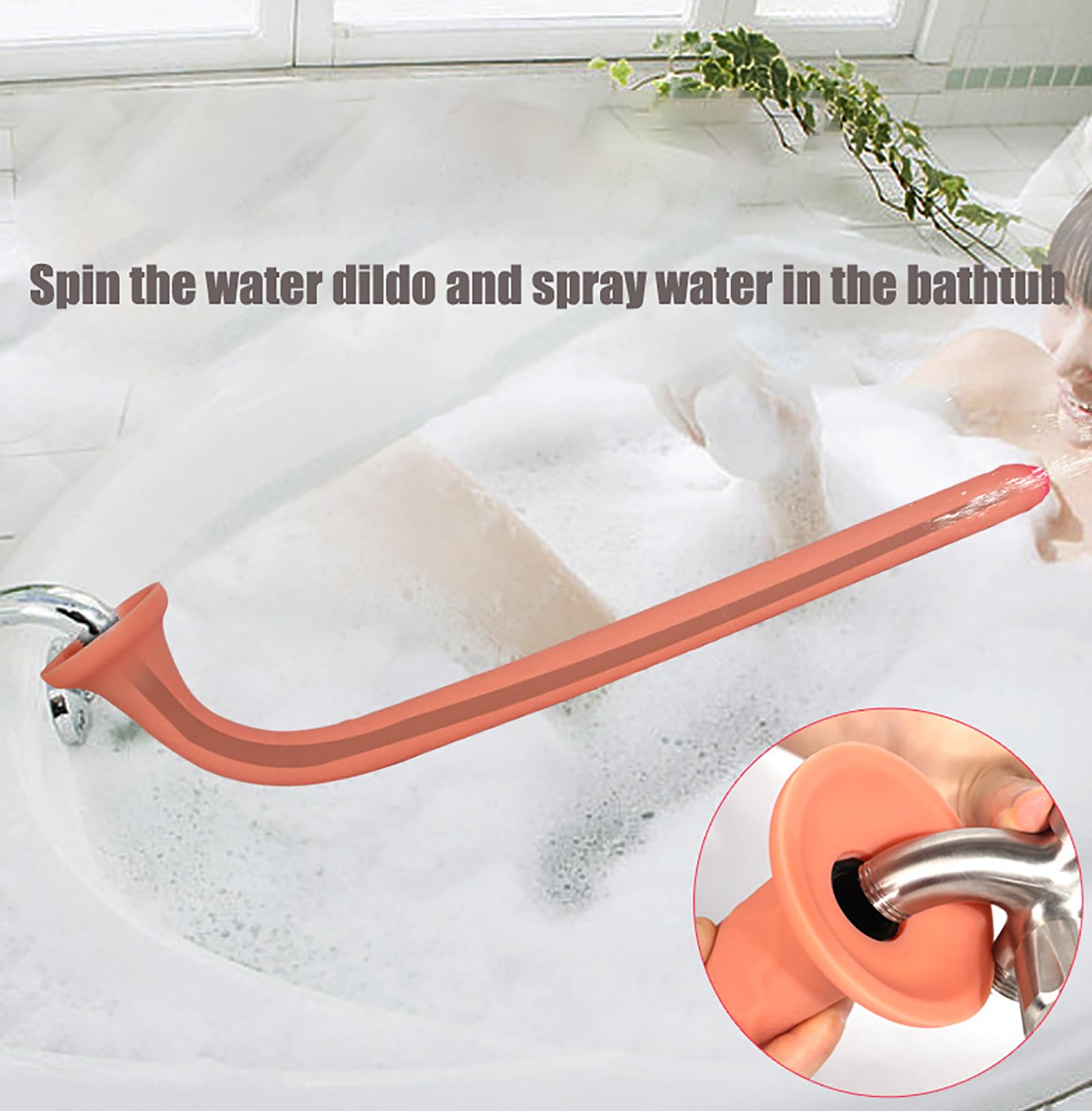Extra Lang Realistischer Analdildo Silikon Analdusche Vaginaldusche Einlauf Analdusche Mit Saugnapf Einlaufschlauch Analreinigung Einlaufdusche Privatreinigung FüR MäNner Und Frauen (XL)