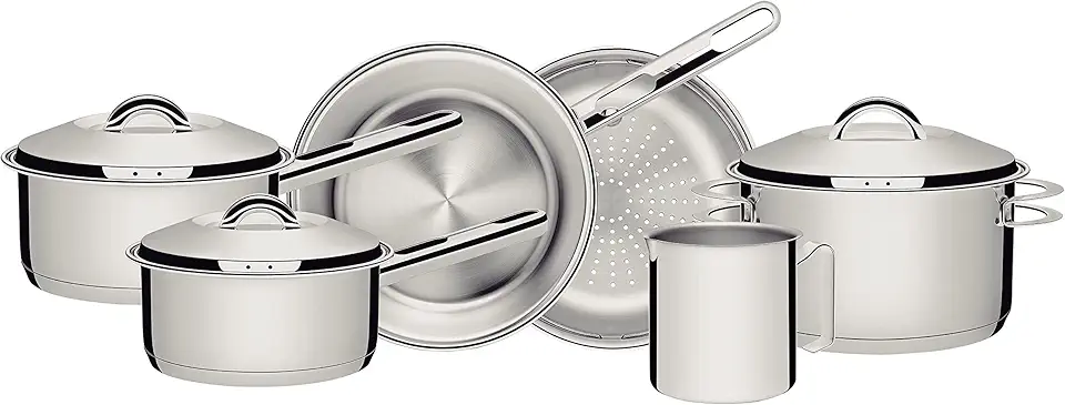 Tramontina Jogo de Panelas de Aço Inox 6 peças Solar