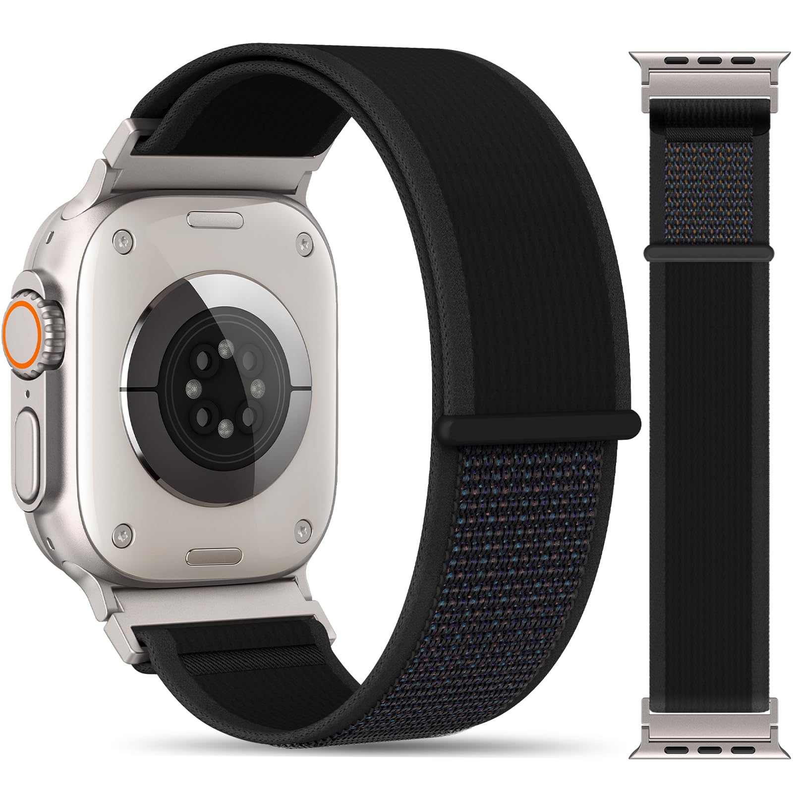 Trail Loop Nylon Band Compatible with Apple Watch Ultra 3/2/1 Bands 49mm 46mm 45mm 44mm 42mm, Sport Breathable Replacement iWatch Wrist Strap for SE Series 11 10 9 8 7 6 5 4 Men Women