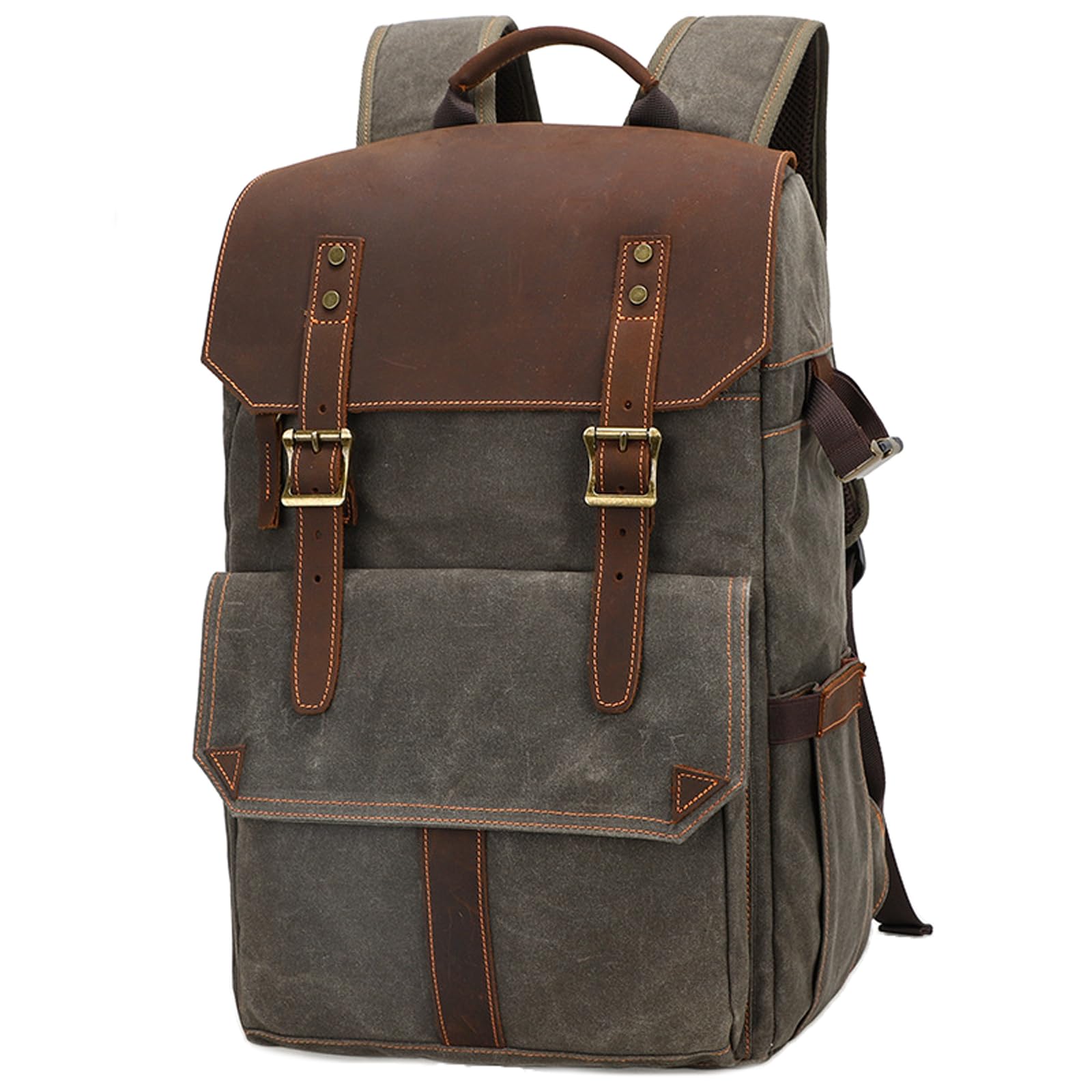 Zaino Macchina Fotografica in Tela Batik, Zaino da Viaggio Antiurto, con Scomparto per Notebook da 15.4 Pollici, per Treppiedi, Fotocamere, Obiettivi e Accessori (Nero)