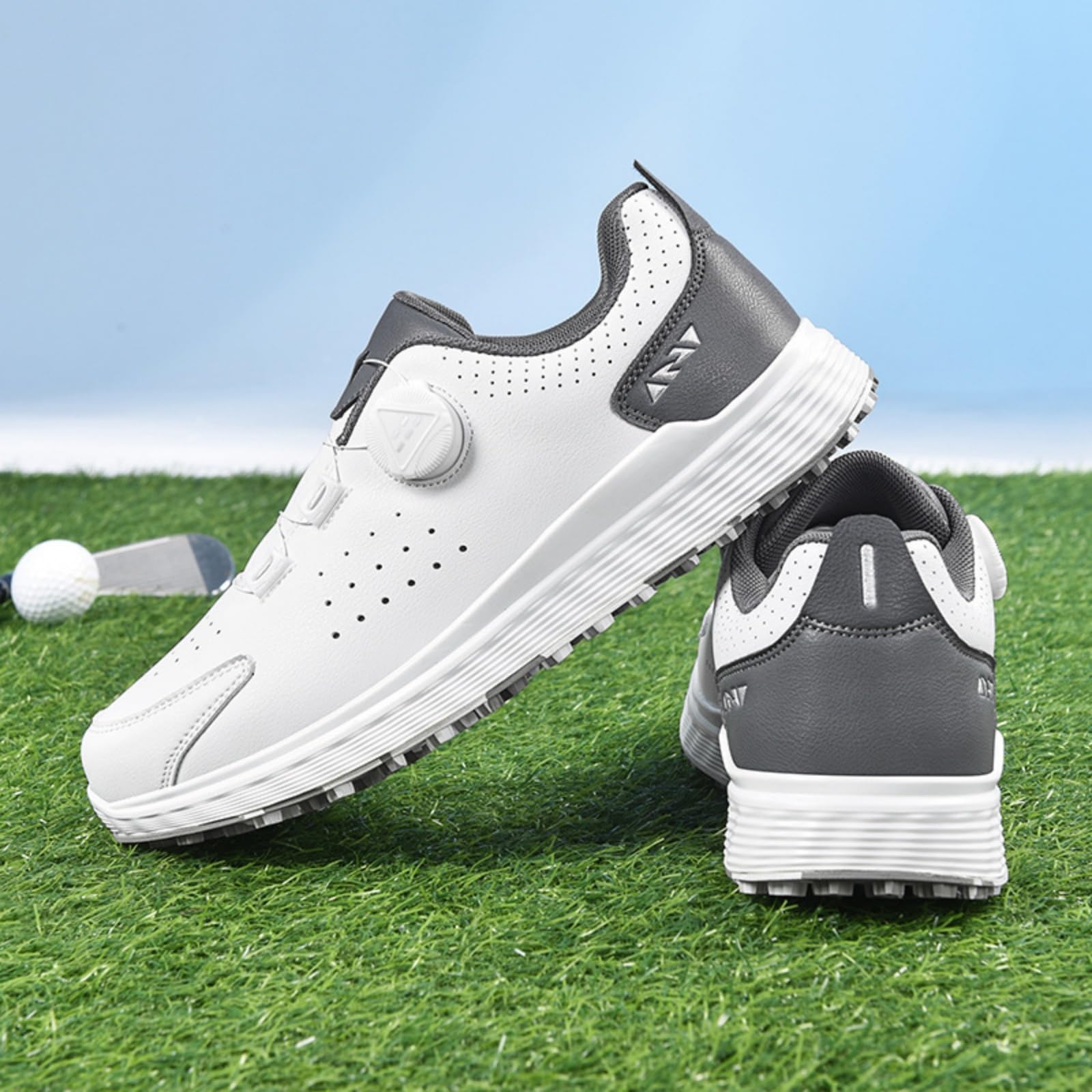 JiuQing Męskie buty golfowe bezkolcowe antypoślizgowe sportowe buty golfowe oddychające lekkie do chodzenia na świeżym powietrzu damskie