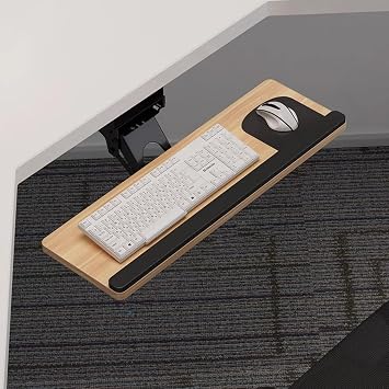 Keyboard Tray Under Desk, Height and Angle Adjustable Under Desk Keyboard Tray Slide Out, Pull Out Keyboard, Suitable for Home Work or Office Work Color C, Size 75 * 25cm