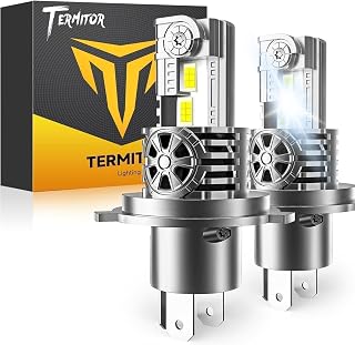 Termitor Laest H4/9003 HB2 Exterior Light Bulbs for Off-road | 10X Brighter 90,000LM, 85K+ hrs, 6500K Cool White, IP68 Waterproof, 1:1 OEM Size, 3 Minute Installation, Pack of 2