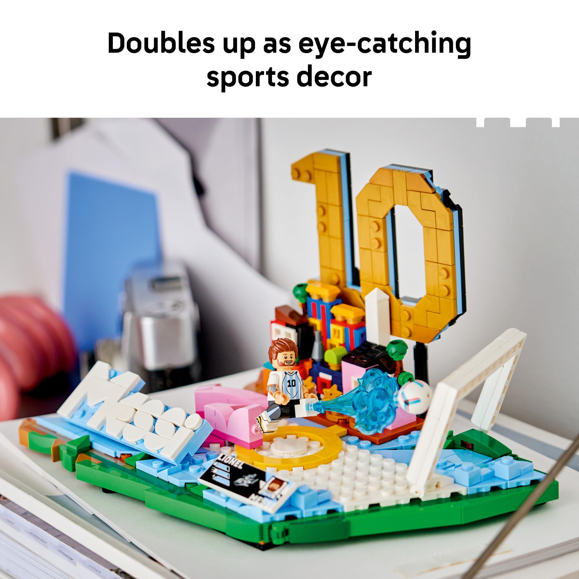LEGO Editions Lionel Messi Soccer Highlights - Building Set for Boys & Girls Ages 10 Collectible Soccer Gift with Plaque - Kids Bedroom or Shelf Decor - 43011 product thumbnail 7