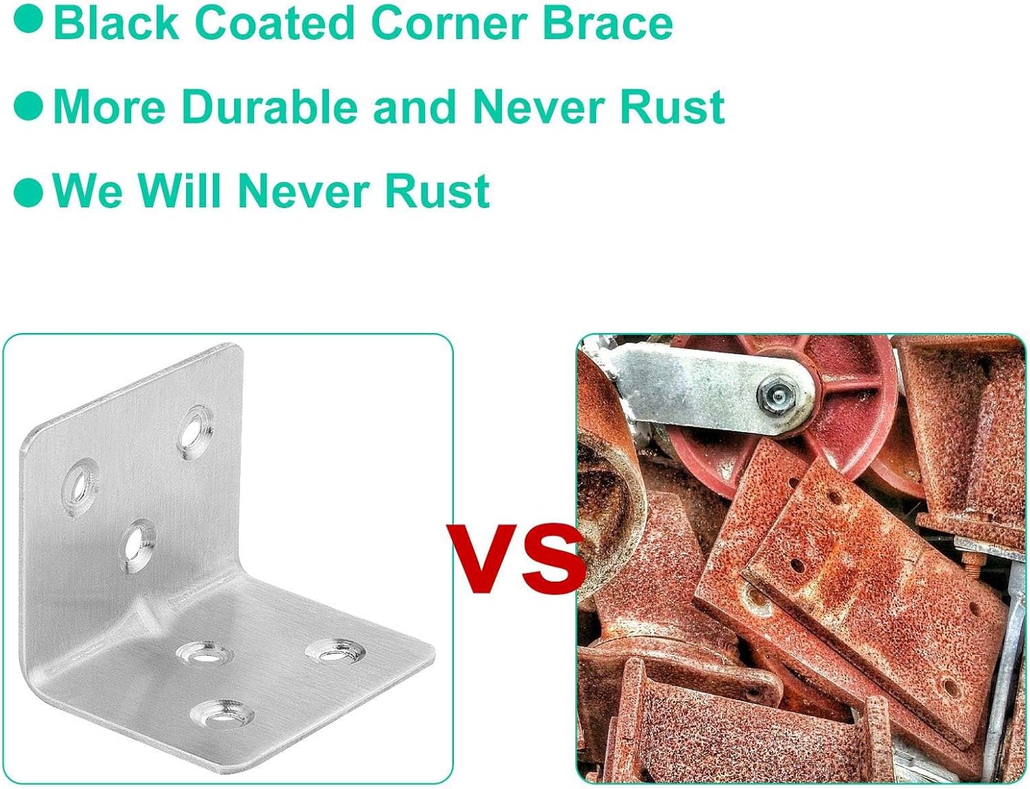 64Pcs Stainless Steel Corner Brace, 1.5”x1.2” Small Corner Brackets, Heavy Duty 90 Degree Internal Angle Brackets, L Shape Bracket Joint Fastener for Wood Furniture Board Window Cabinet Table