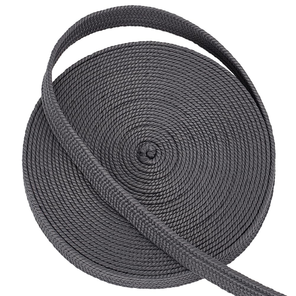 OLYCRAFT 5m Gray Ito Sageo Wrapping Cord 12mm Wide Imitation Leather Sword Handle Cord Tsukamaki Sageo Wrapping Cords for Japanese Samurai Swords Handle Rope