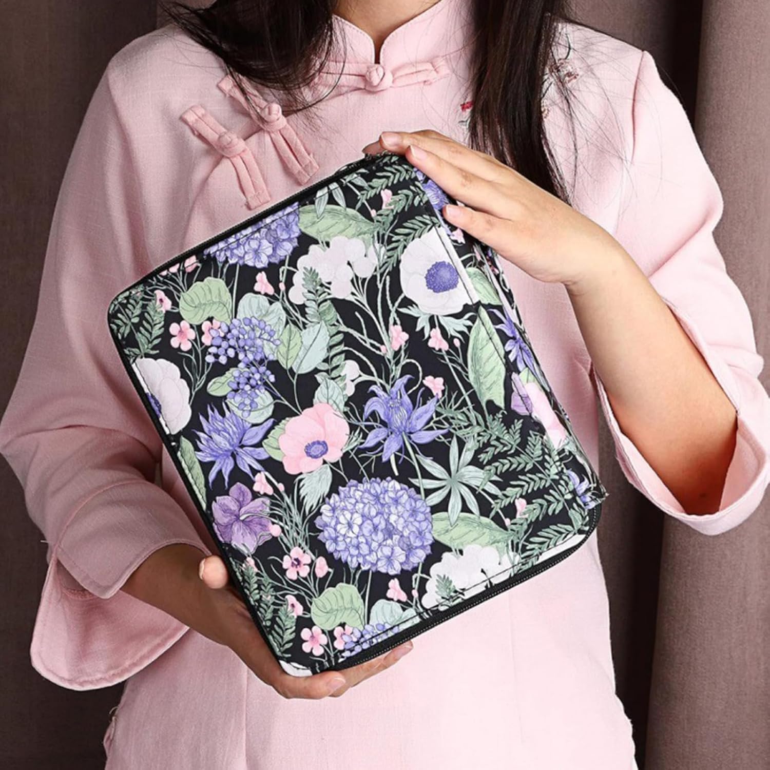 Colored Pencil Case 168 Slots Pen Case Zippered Pencil Bag With Handle Travel Pen Organizers For Colored Pencil Gel Pen