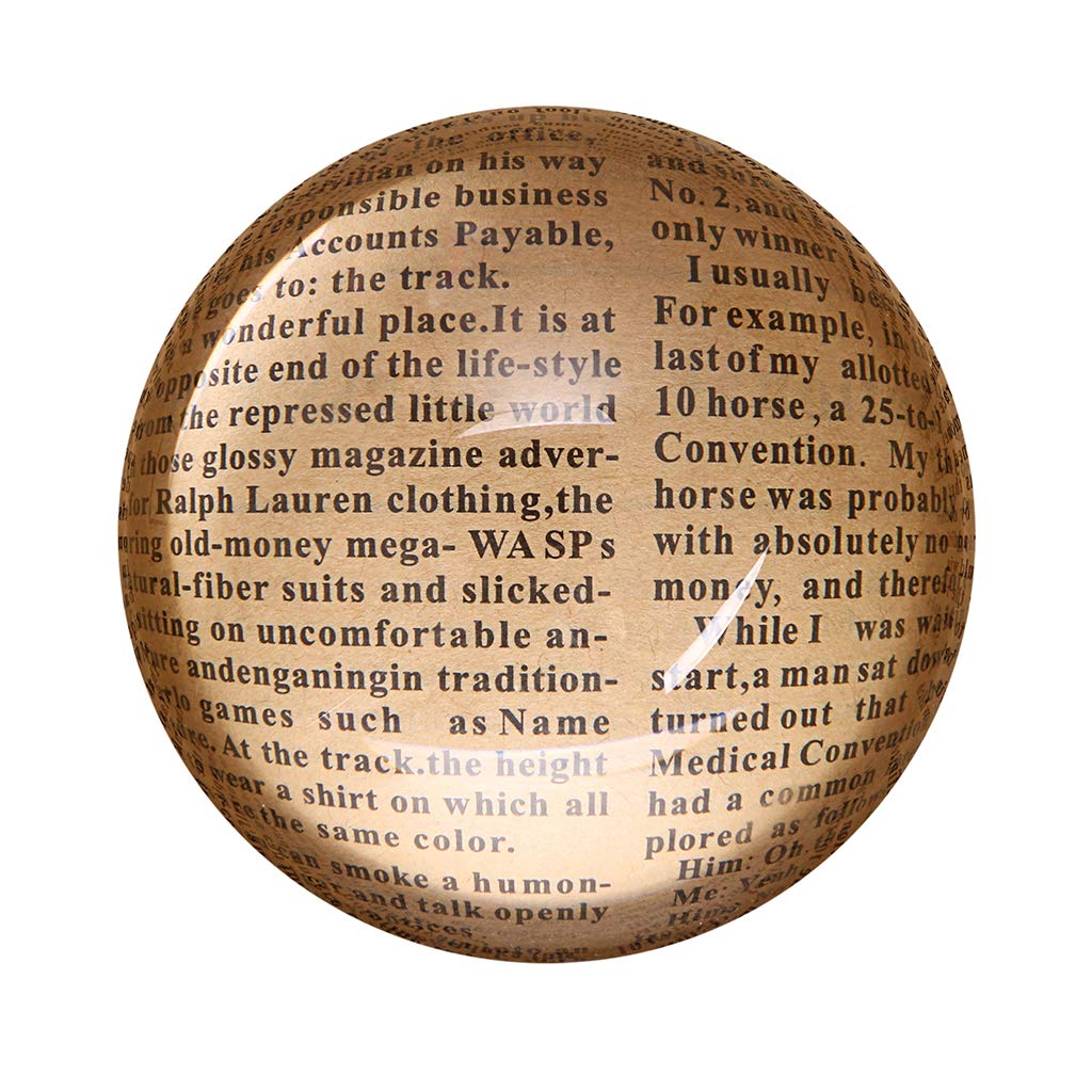 OwnMy Dome Magnifiers 4 Inch Crystal Dome Paperweight Magnifying