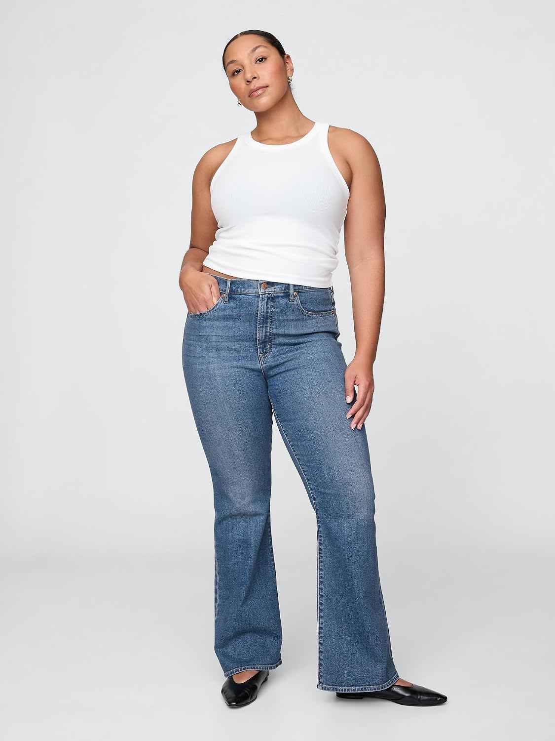 Gap Women's High Rise Flare Denim Jeans image 4