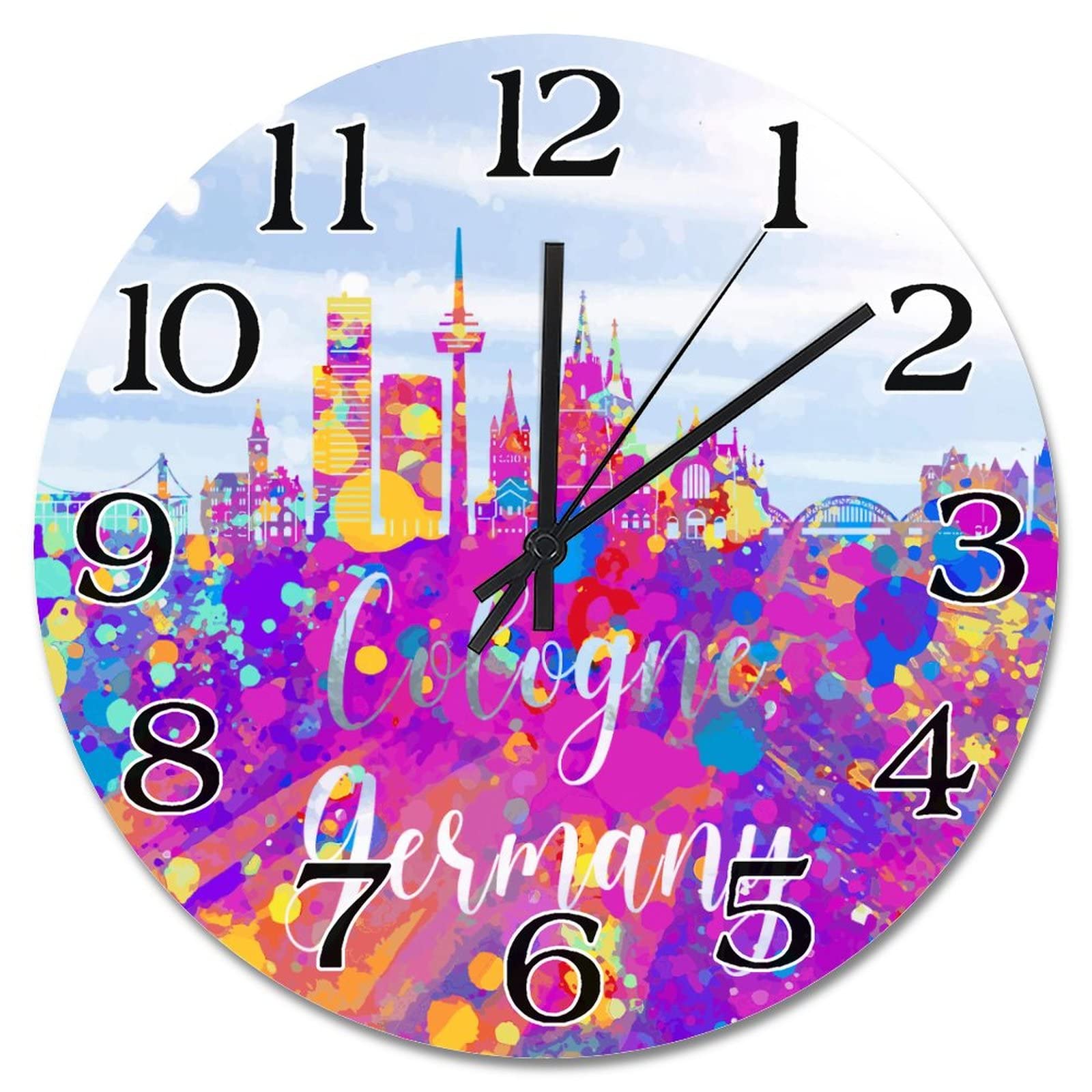 Horloge murale silencieuse 38 cm mécanisme quartz sans tic-tac