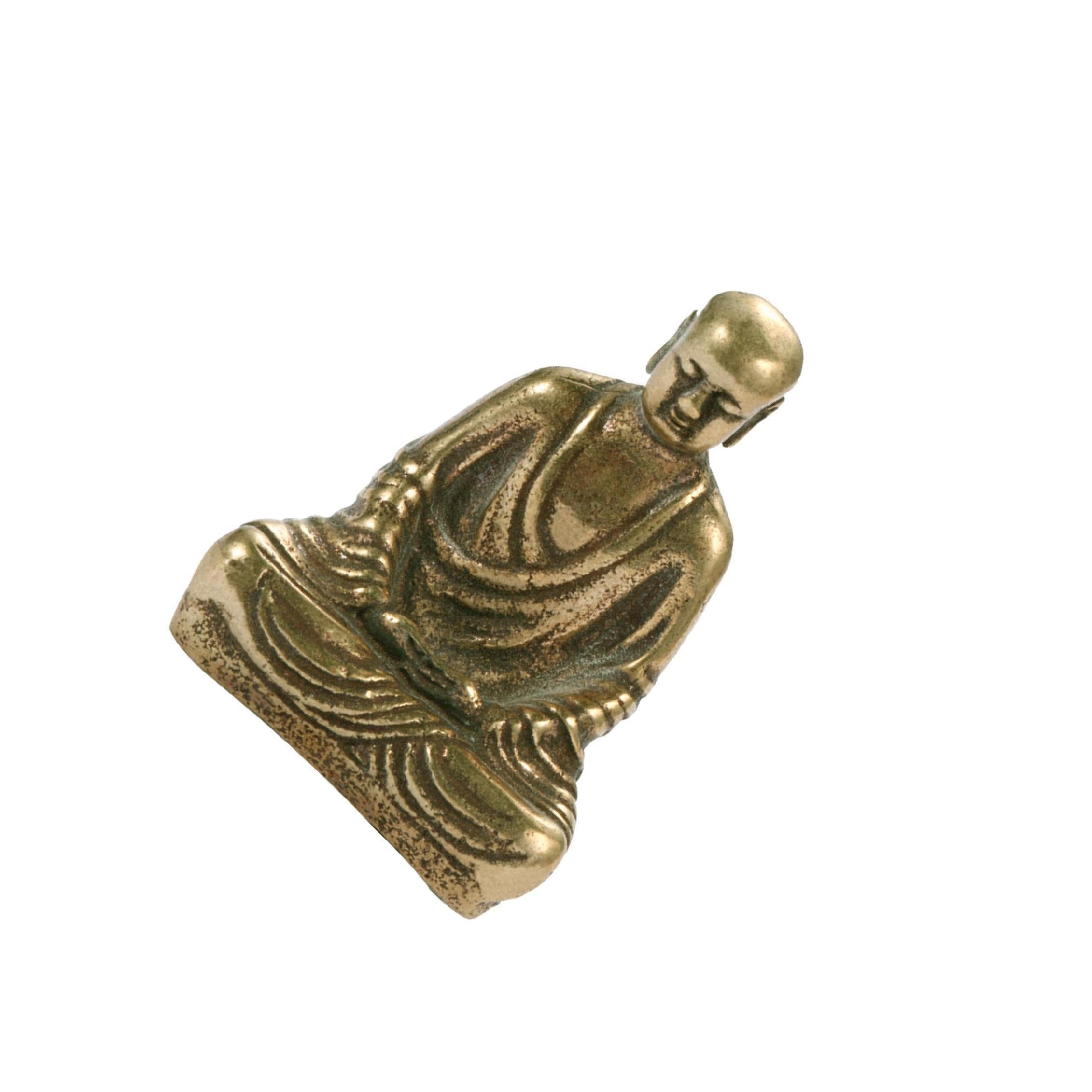 PIXZCSA Cer Miniature Buddha Sculpture Feng Shui Decor For Environment Brass Sitting Budda Cer Statue Of Ksitigarbha Exquisite Workmanship And Figure Statue