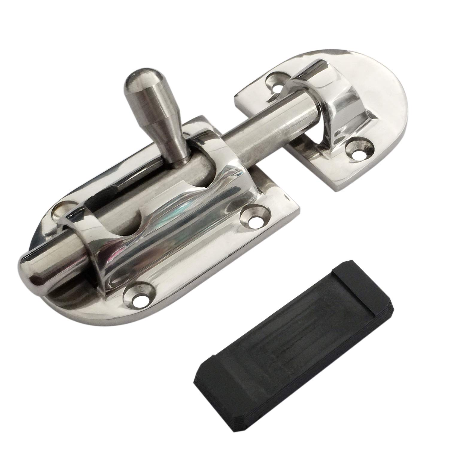 316 SS Heavy Duty 3-5/8" (90MM) Locker Latch Slide Barrel Bolt for Boat Window/Door/Hatch