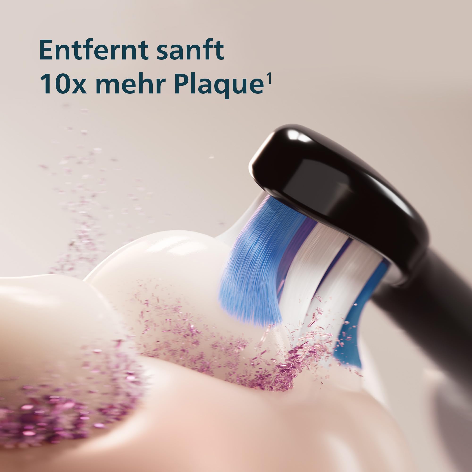 Philips Sonicare Series 6100 Elektrische Zahnbürste – Technologie der nächsten Generation, Drucksensor, 6 Putzeinstellungen, SmarTimer, BrushPacer, 21 Tage Laufzeit, Reiseetui, Schwarz, HX7401/12