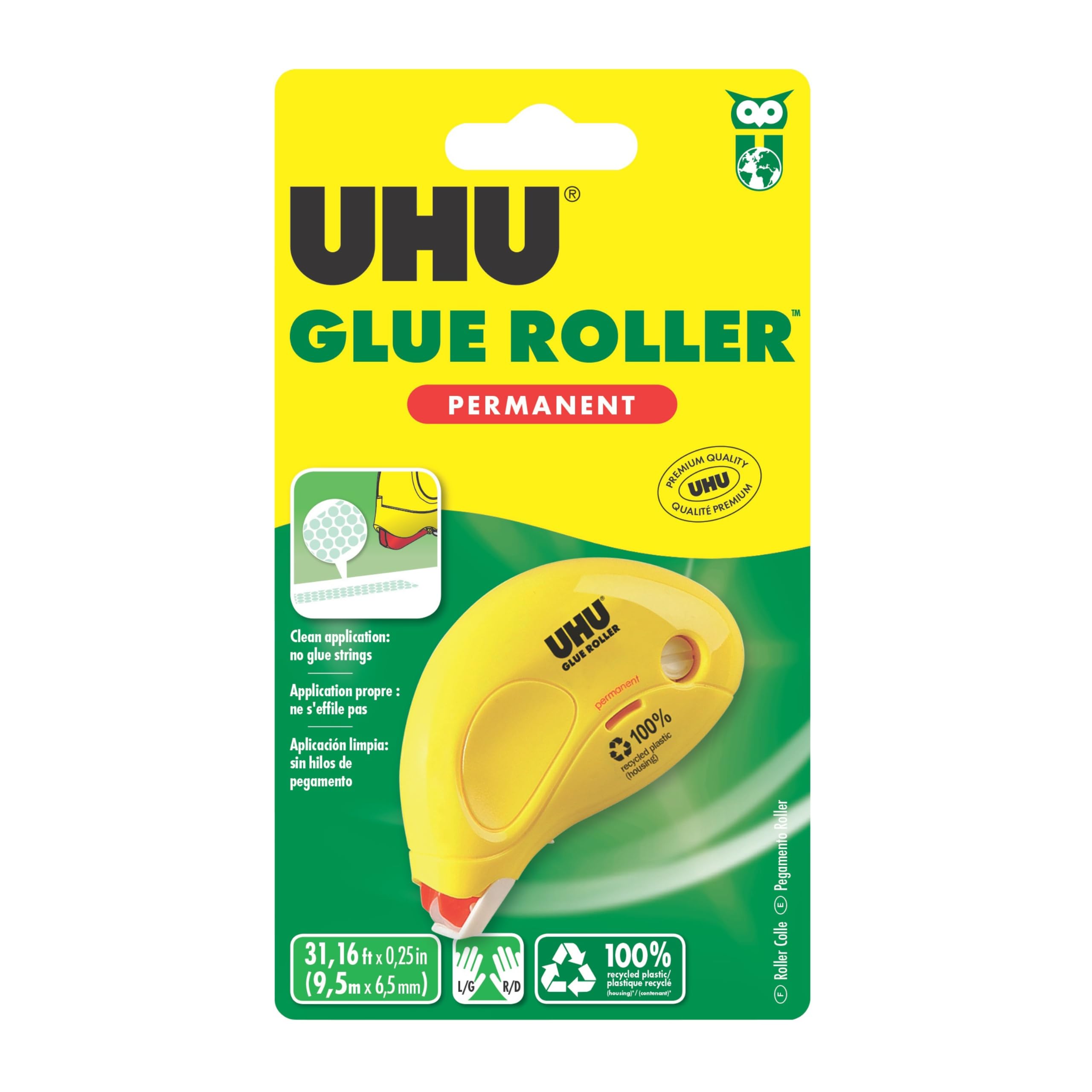 UHU Glue Roller Permanent 9.5 M x 6.5 mm