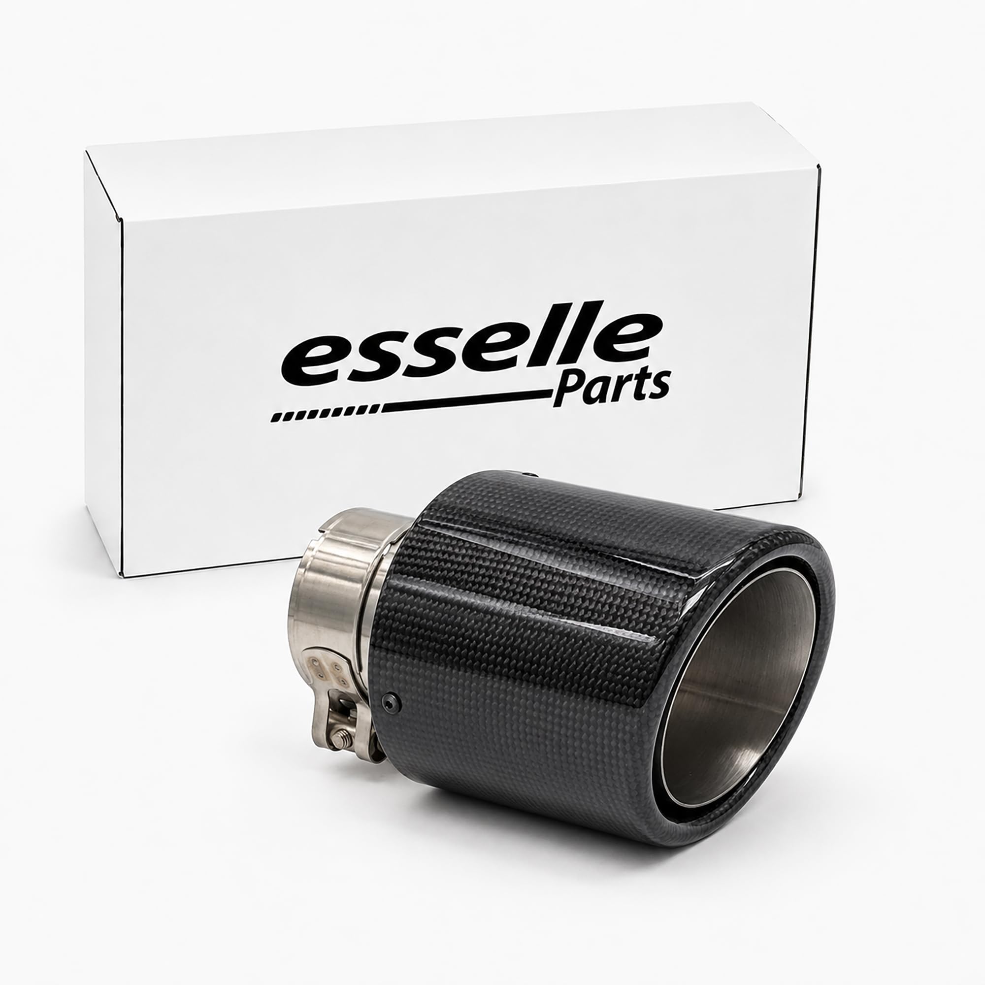Terminale Scarico Carbonio 100mm Inox per Alfa Romeo Giulietta Plug&Play