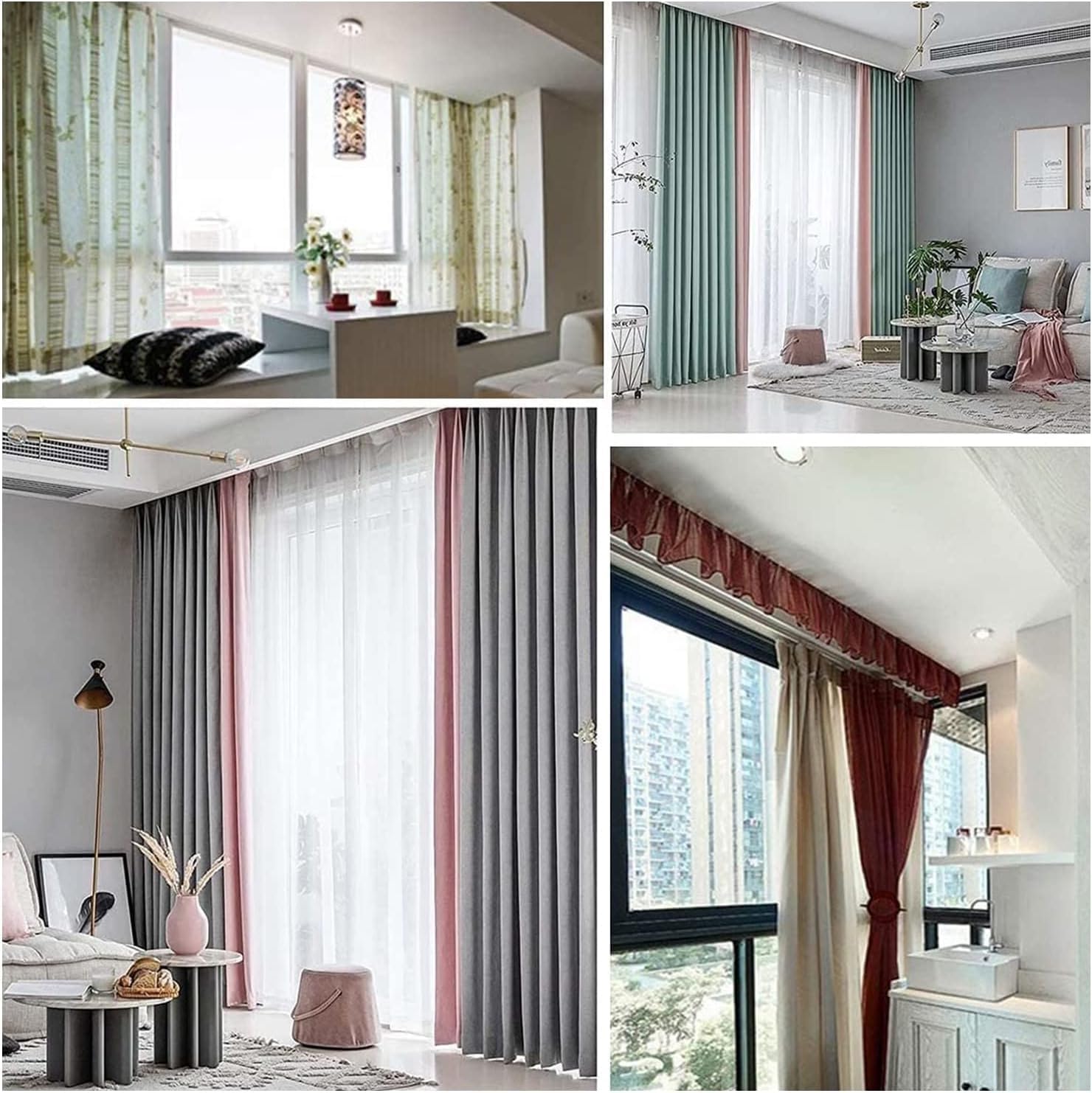 Ceiling Track Set - Mute Curtain Rail System for Indoor Office - Wall Or Ceiling Mount Rod with Maximum Efficiency Aluminum (Color : Champagne Wall, Size : 100cm(3.3ft))