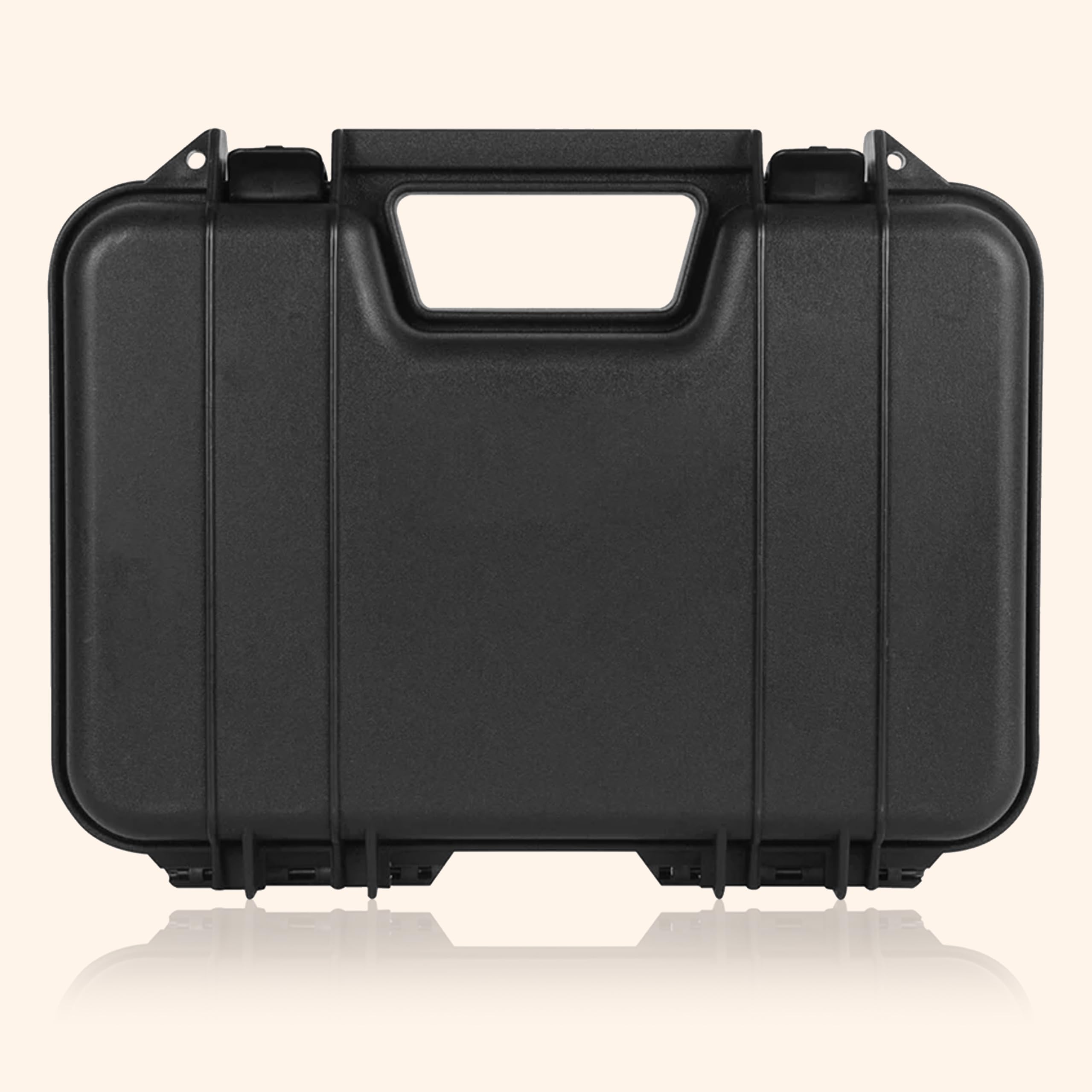 ARSUK Custodie dure, plastica portapistole per fucili Pistola con Protettiva interno Schiuma Facile da trasportare (31 cm Cassa-Nero)
