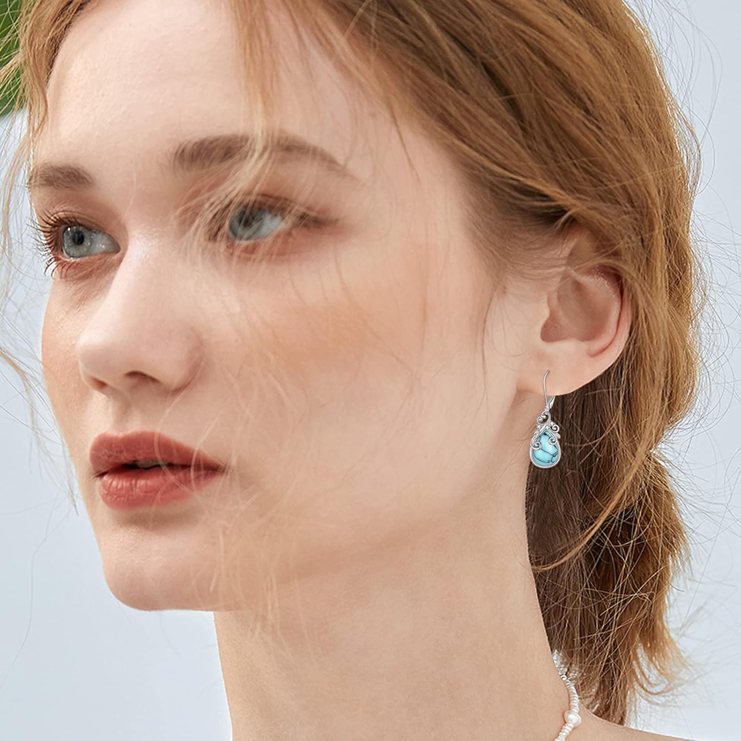 POPLYKE Celtic Filigree Teardrop Drop Dangle Earrings Sterling Silver Leverback Earrings Jewelry for Women - Image 2