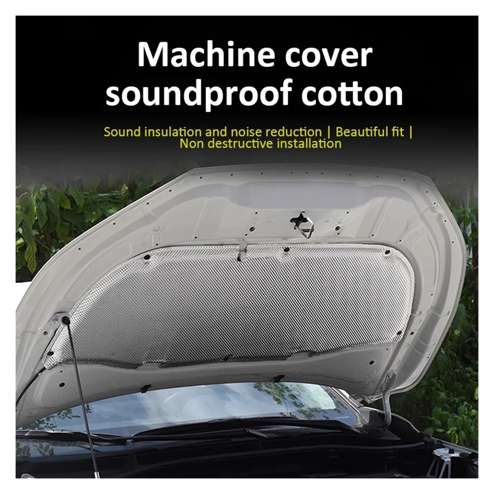 Cotone Isolante Acustico per Cofano Anteriore Auto per BYD Seagull 2023 2024,Isolamento del Cofano del Cofano, Isolamento Acustico del vano Motore