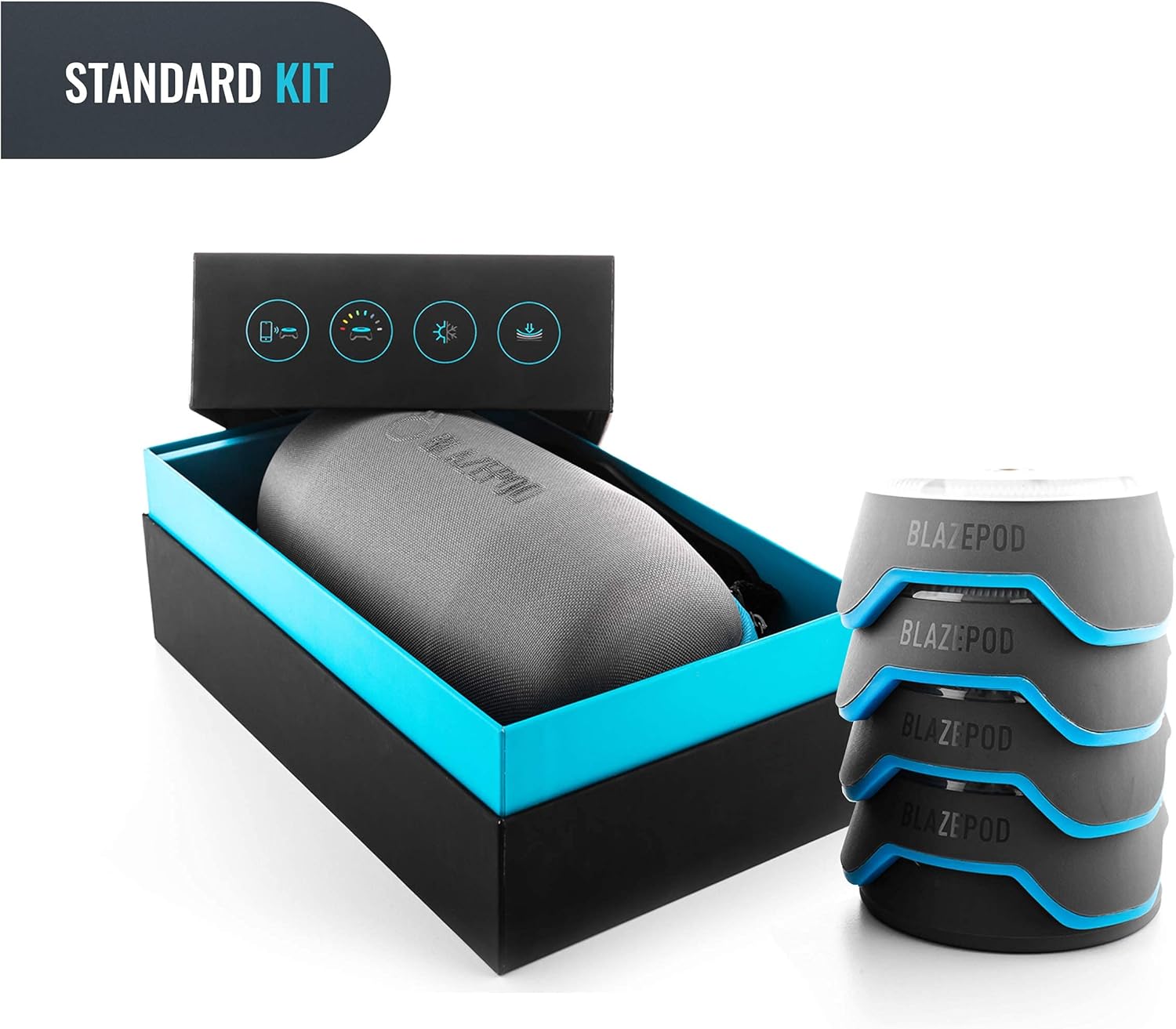 BlazePod Flash Reflex Lights and Reaction Training System, Challenging Activities to Improve Speed and Agility - for Athletes, Martial Arts, Soccer, Boxing, Basketball, Coaches and Trainer (4 Pods) : Sports & Outdoors