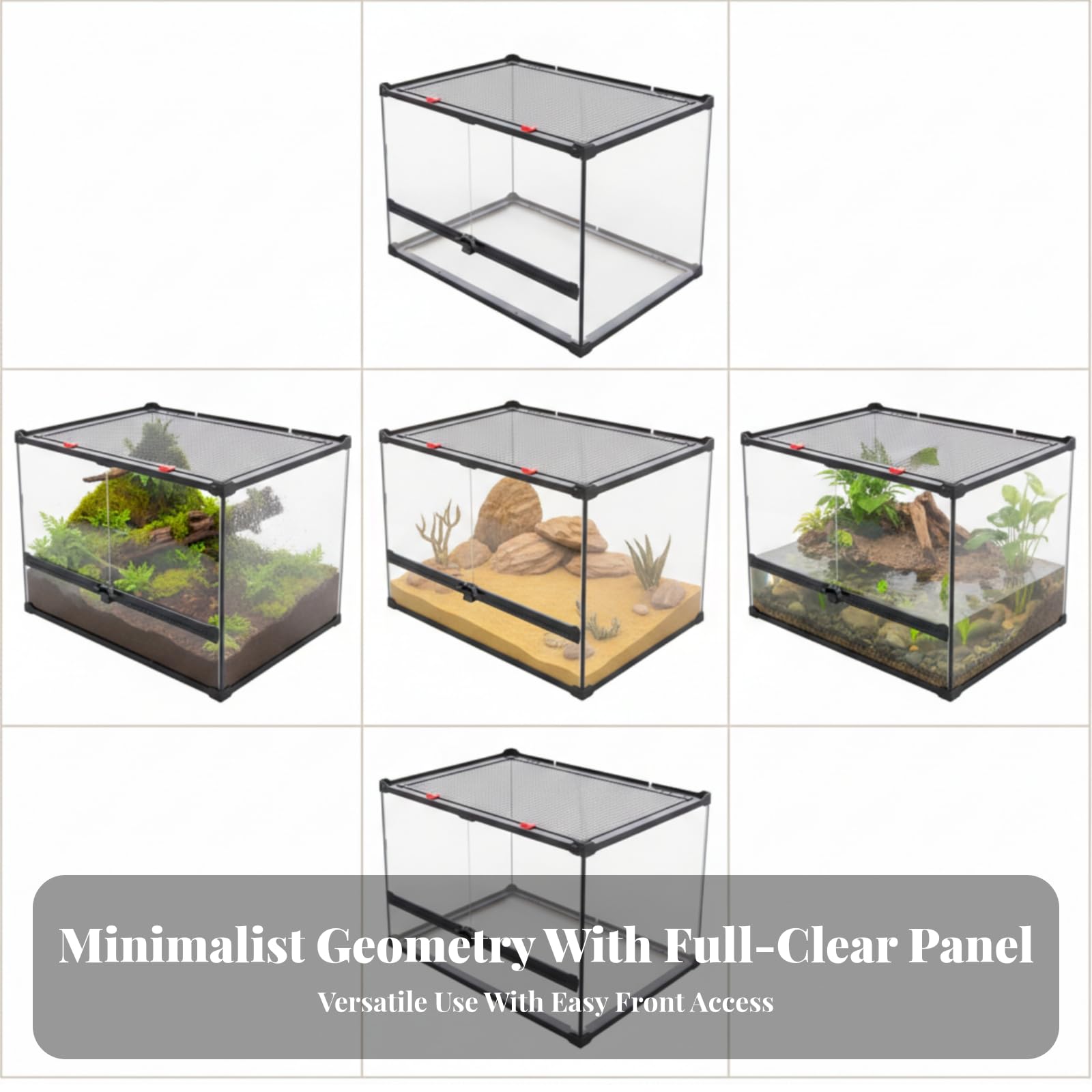 Terrarium pour Reptiles Pratique, 50 35 40.5cm