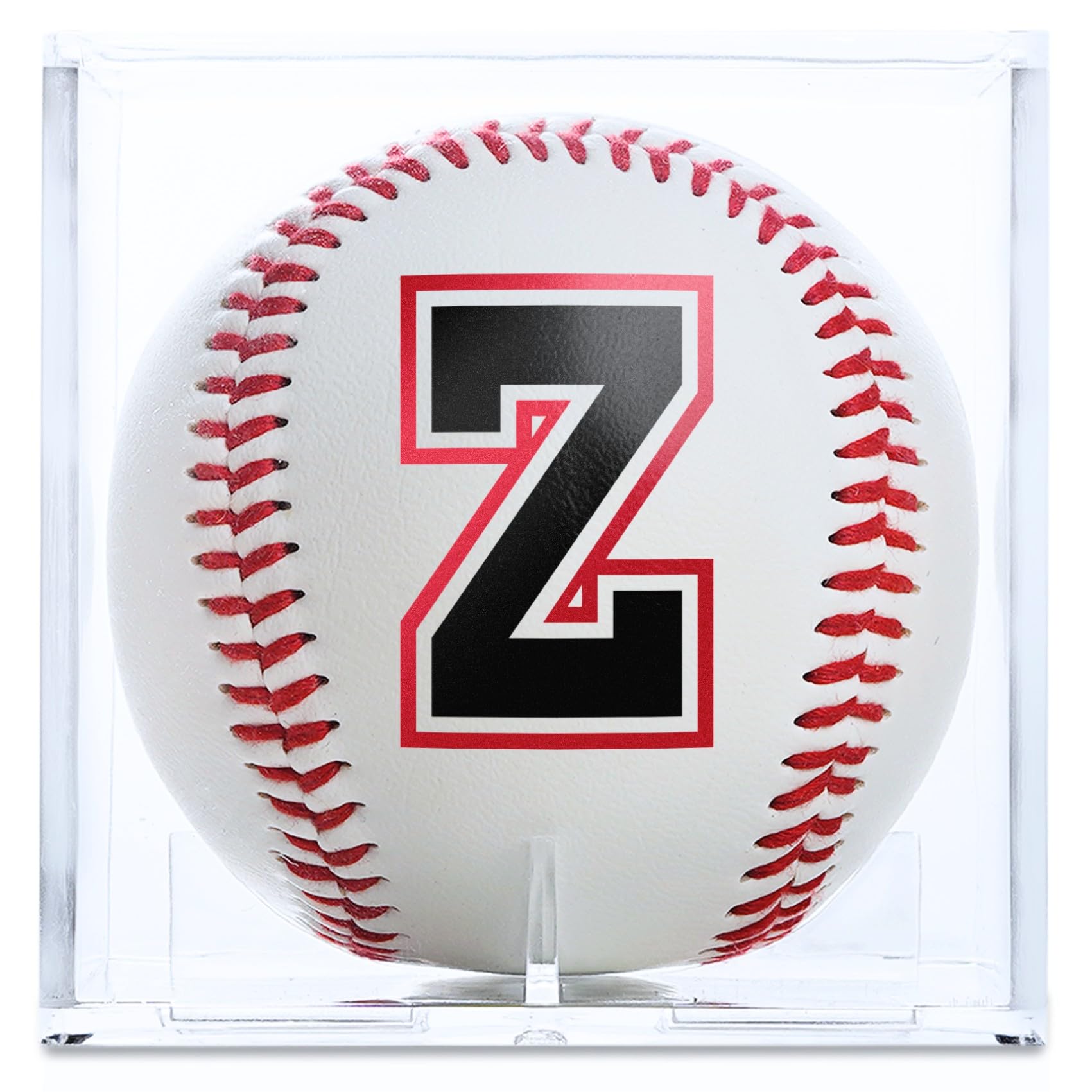 Initial Baseball Gifts for Boys for Senior Night Birthday Graduation Christmas, Custom Baseball for Team, Printed Baseball with Display Case