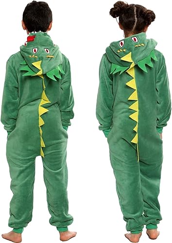 Miniatura 2 de Kids Girls Boys Overall Soft Fluffy Dinosaur All In One Jumpsuit 7-14 Years