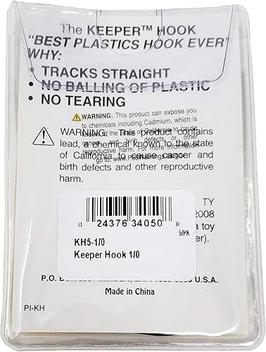 Miniatura 3 de Mister Twister KH5-1/0 Gancho de retención tamaño 1/0, sin hierbas, gusano, bronce, multicolor