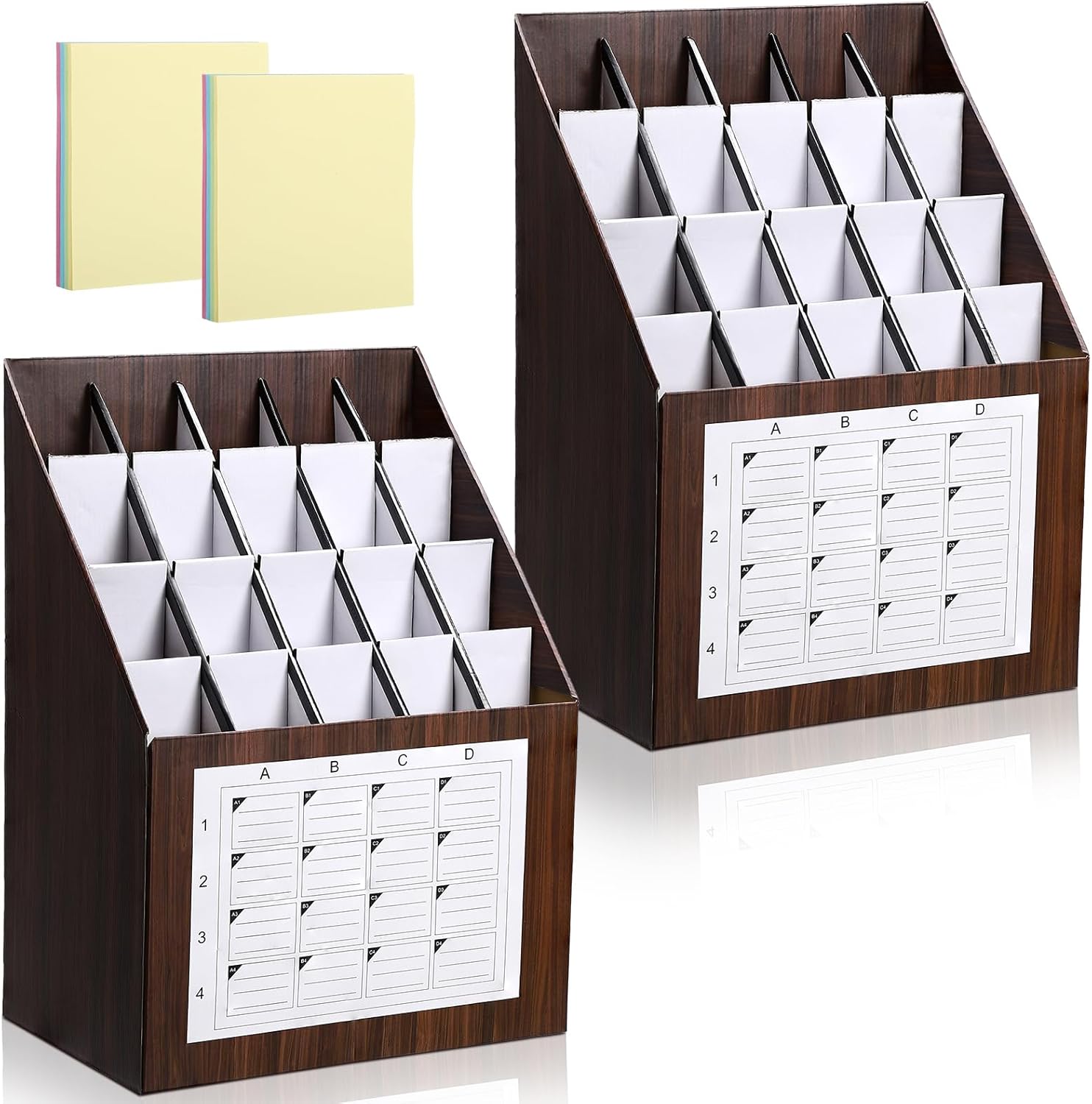 Lincia Roll File Storage Organizer with Sticky Notes