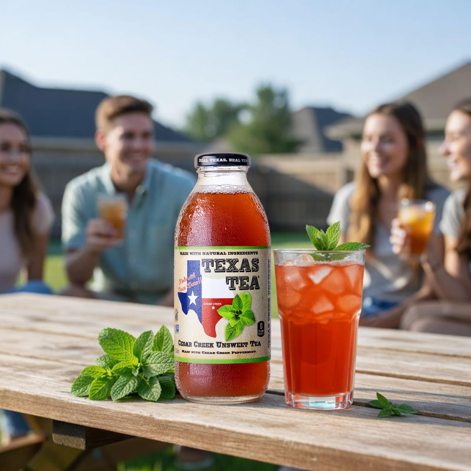 Texas Tea Cedar Creek Unsweet Tea, Real Brewed Black Tea with