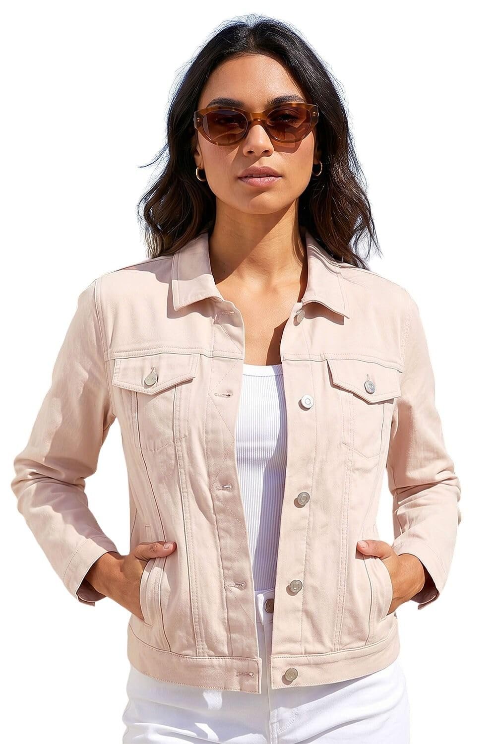 Roman Stretch Pocket Detail Jacket, Beige, Size 16, Women