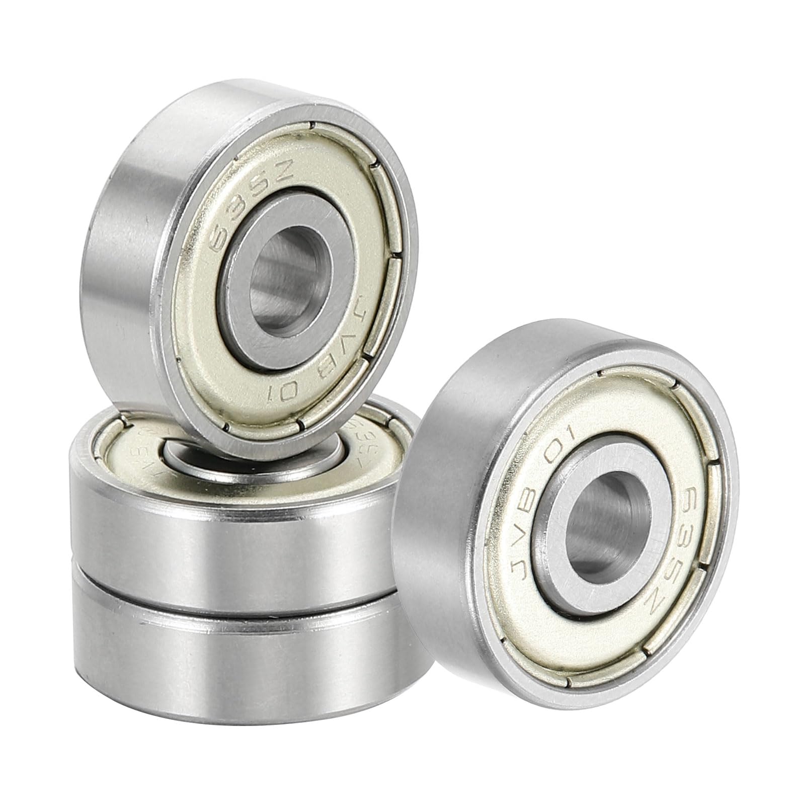 QUARKZMAN 4 sztuki 635ZZ łożysko kulkowe zwykłe 5 x 19 x 6 mm, stal chromowana, dwustronnie uszczelnione łożysko do silników elektrycznych, urządzeń gospodarstwa domowego, sprzętu ogrodowego (ABEC5)
