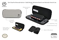 Vista 2 de PowerA Slim Case for Nintendo Switch - OLED Model, Nintendo Switch or Nintendo Switch Lite - Grey, Protective Case, Gaming Case, Console Case
