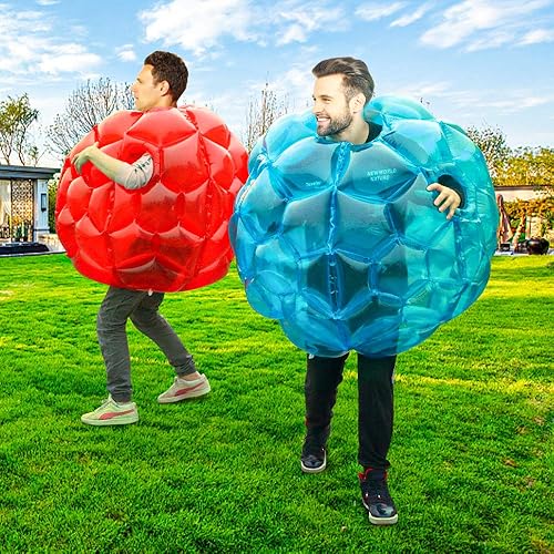 Miniatura 10 de XBEN - Pelotas inflables para parachoques (paquete de 2)  Bola de hámster humano gigante de 47 pulgadas para niños y adultos  PVC duradero, juego