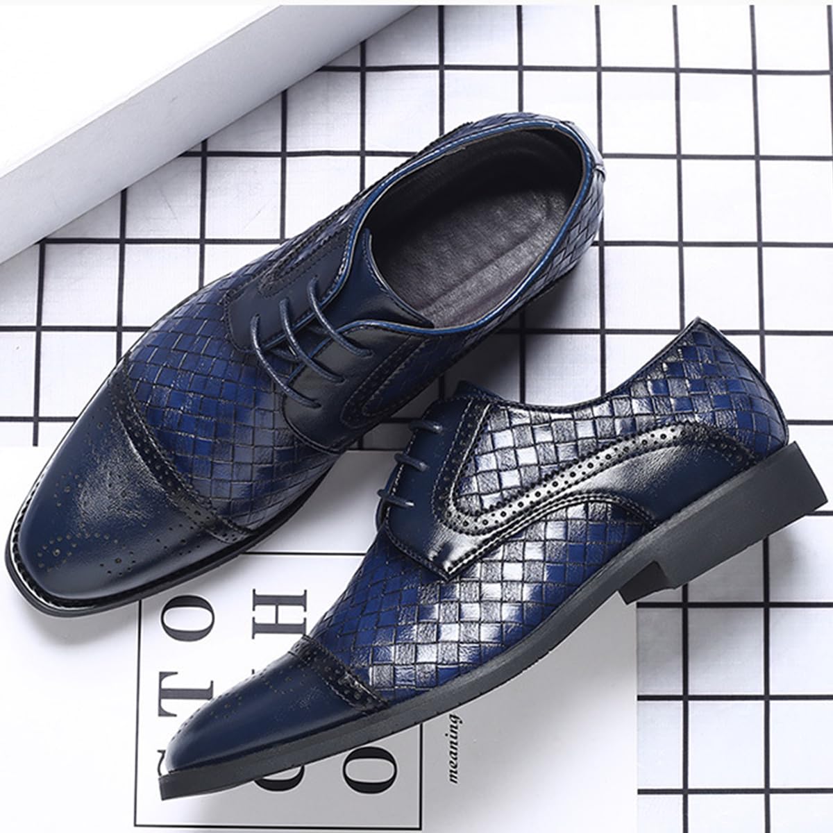Scarpe Eleganti Punta Affusolata Uomo Scarpe Formale con Lacci Leggere Classiche per Business, Matrimonio E Cerimonia
